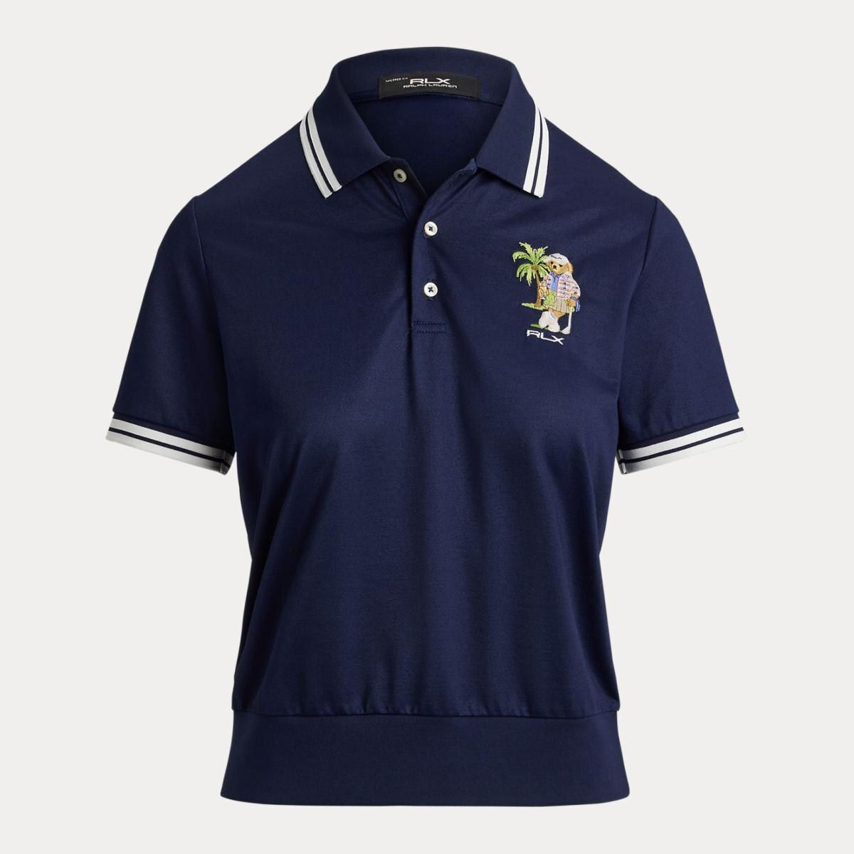 Polo de Manga Curta de Mulher com Polo Bear Azul-marinho-4