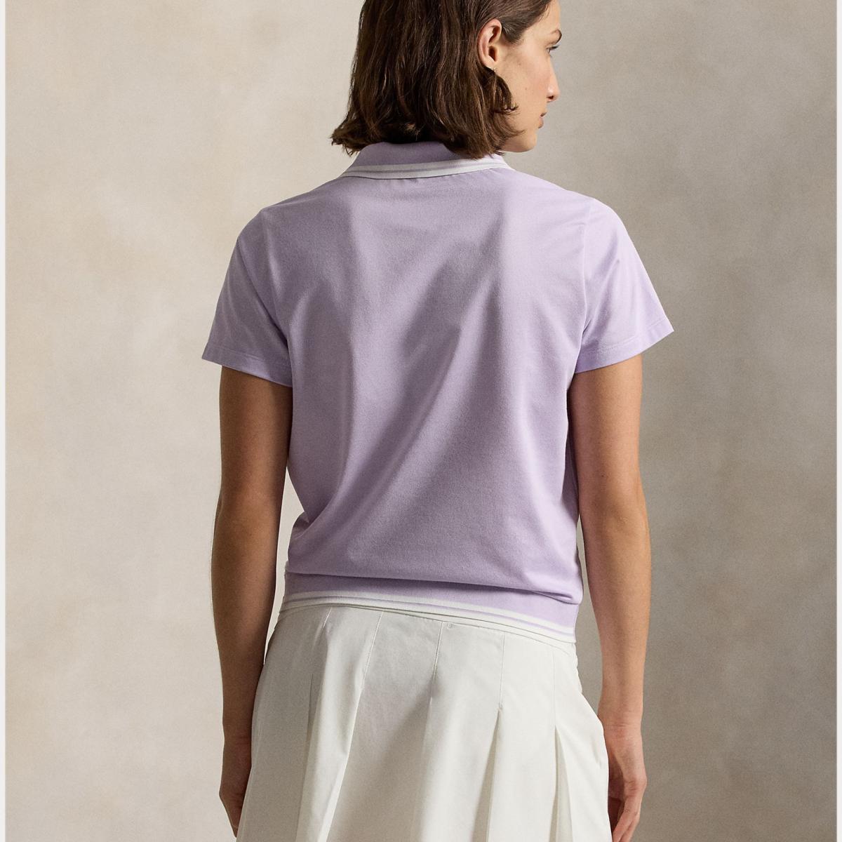 Polo Piqué de Mulher com Logótipo Rlx Lilás-3