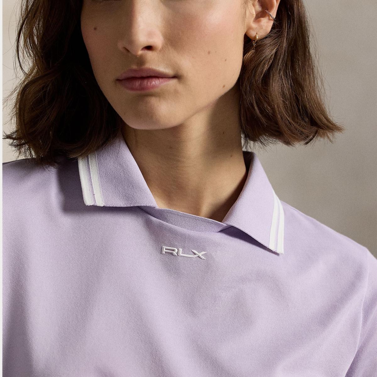 Polo Piqué de Mulher com Logótipo Rlx Lilás-4