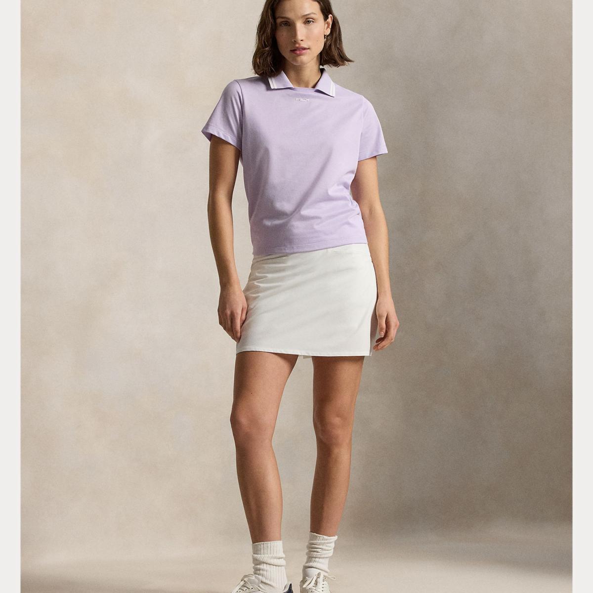 Polo Piqué de Mulher com Logótipo Rlx Lilás-6