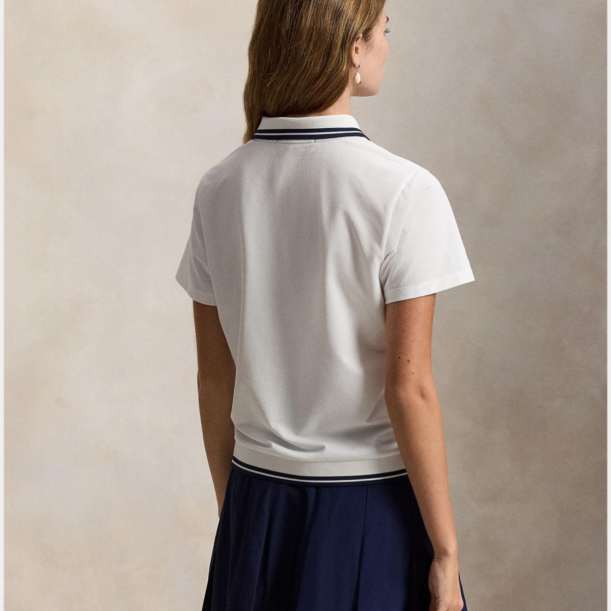 Polo Piqué de Mulher com Logótipo Rlx Branco-3