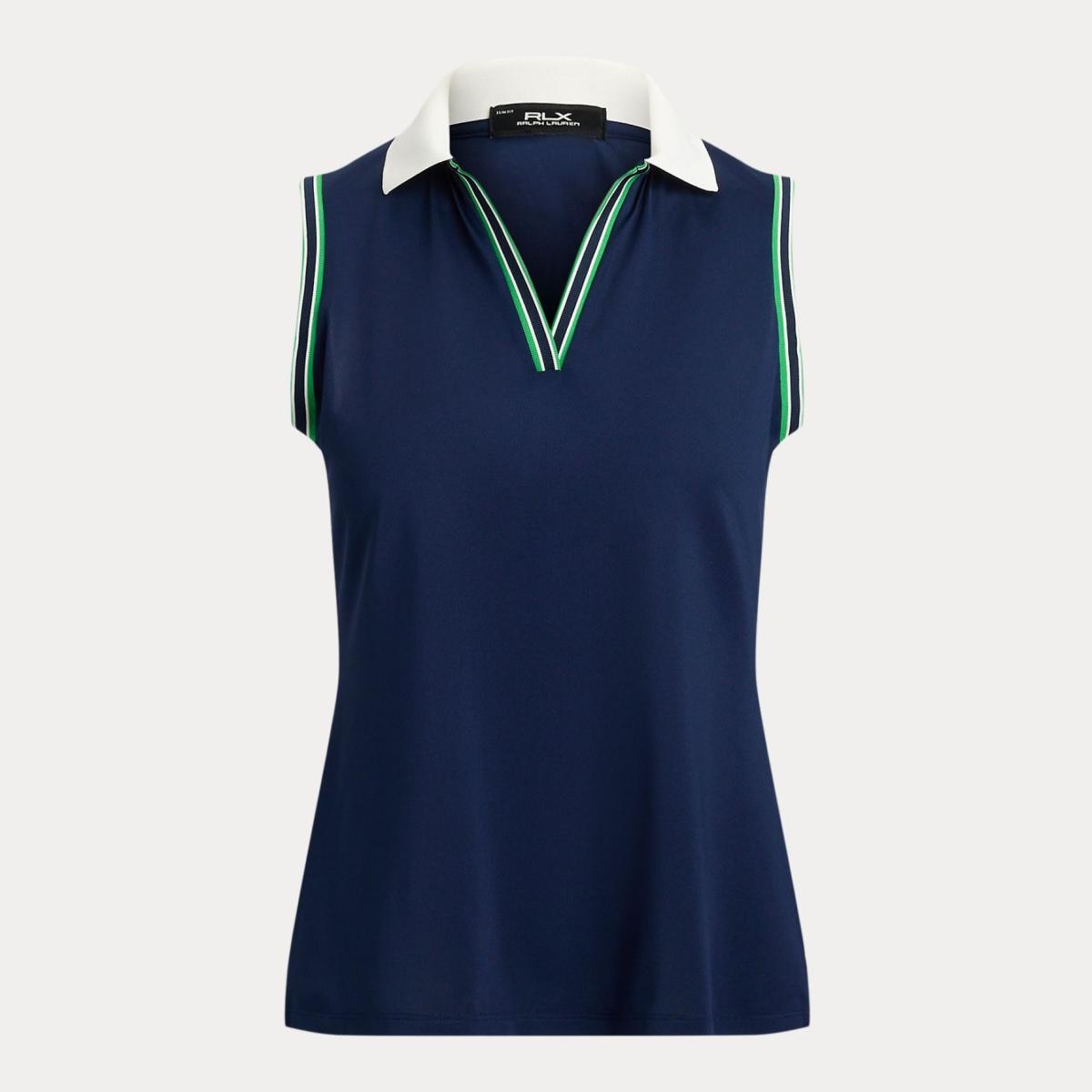 Polo sem Mangas de Mulher Tailored Fit Azul-marinho-5