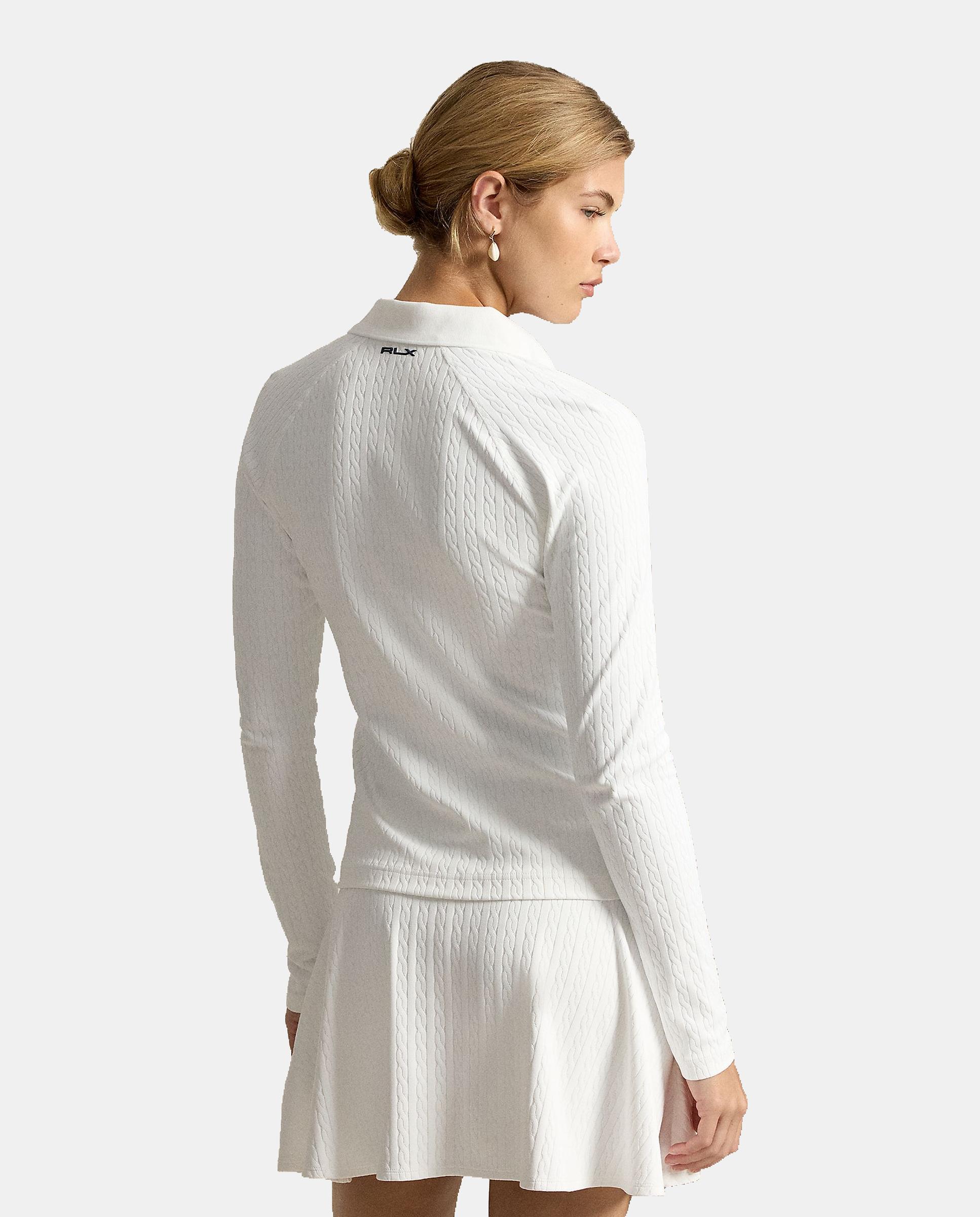 Polo de mujer de manga larga con cremallera Ralph Lauren - Blanco Blanco-3