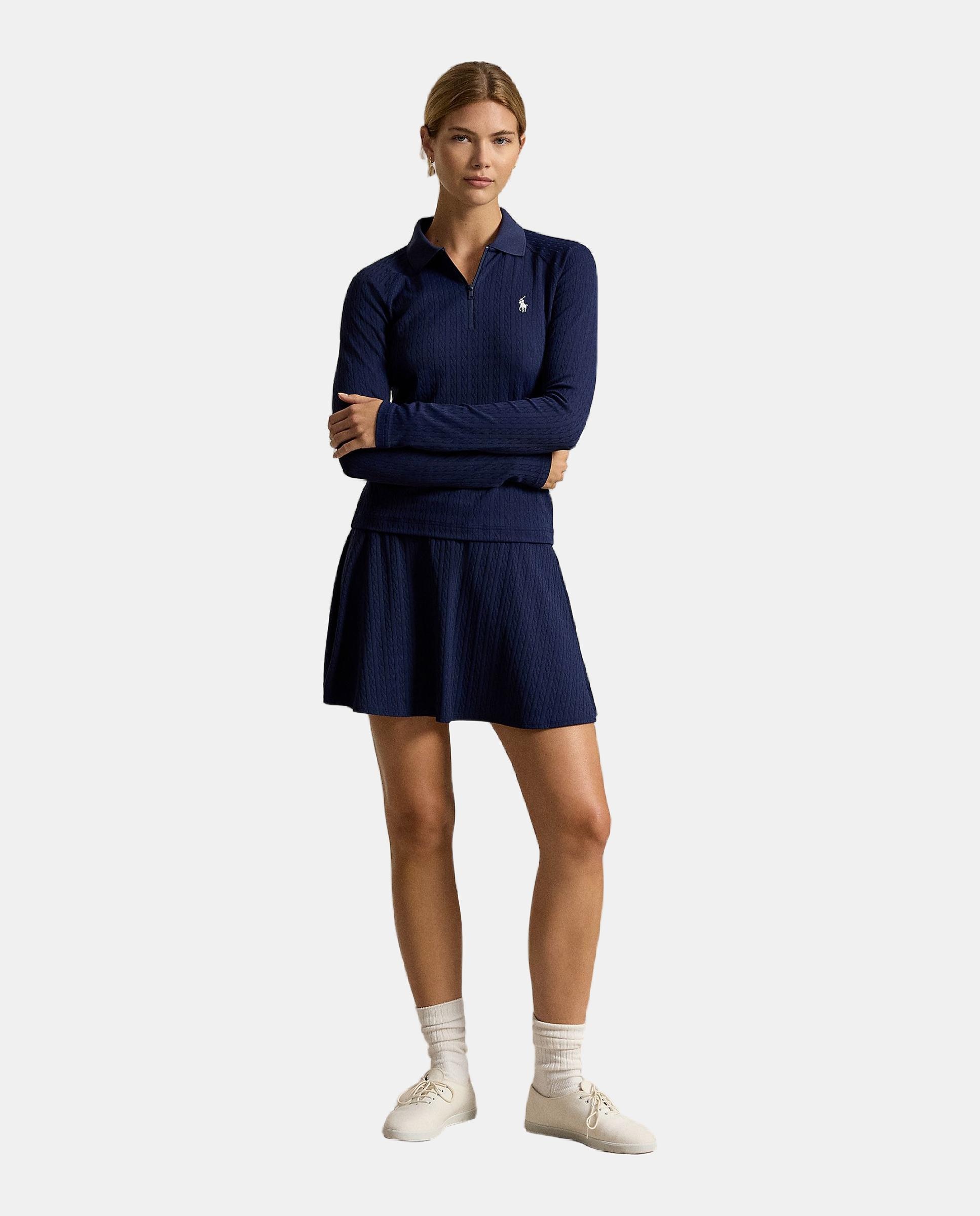 Imagen 4 de Polo de mujer de manga larga con cremallera Ralph Lauren - Azul marino Azul marino