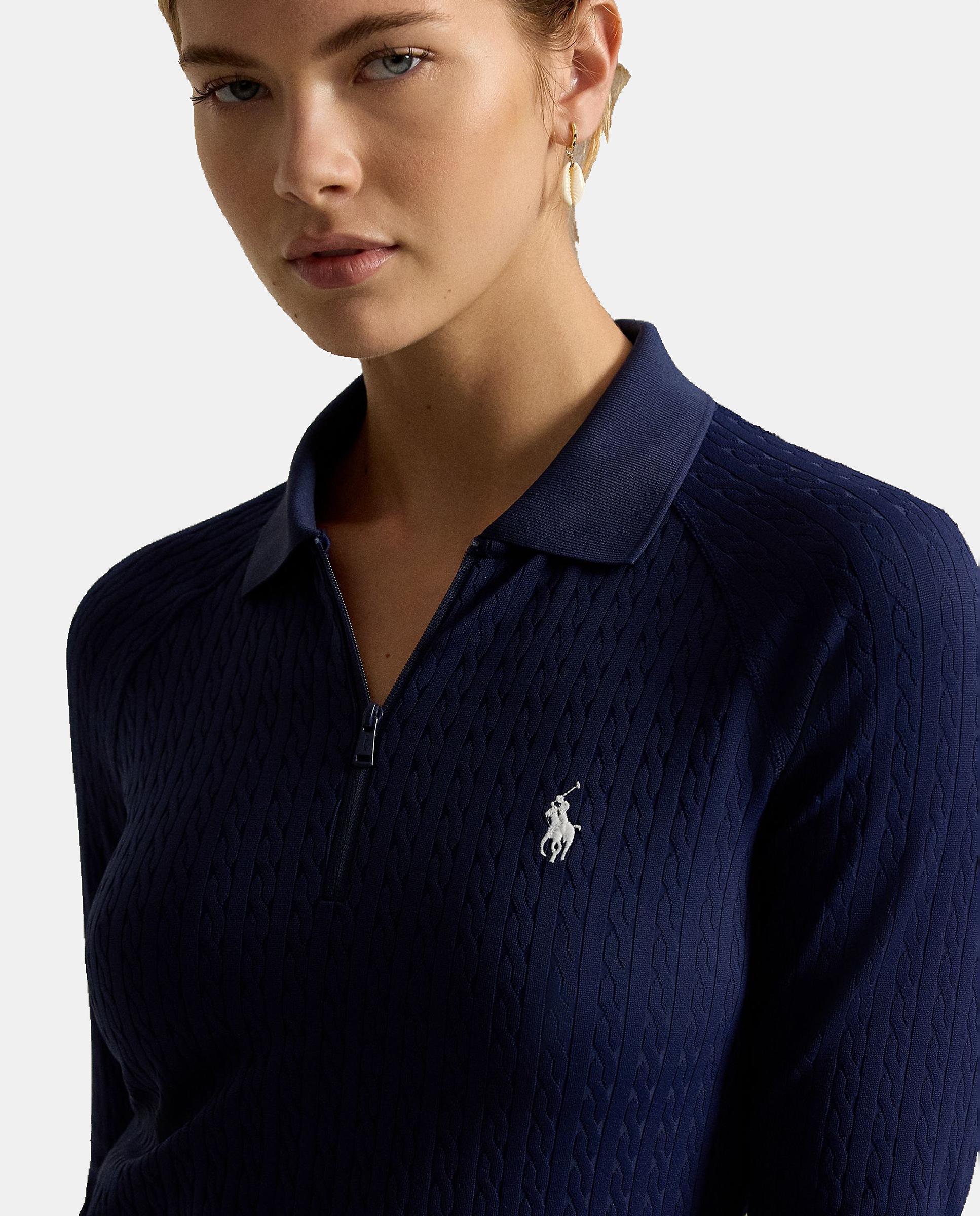 Imagen 5 de Polo de mujer de manga larga con cremallera Ralph Lauren - Azul marino Azul marino