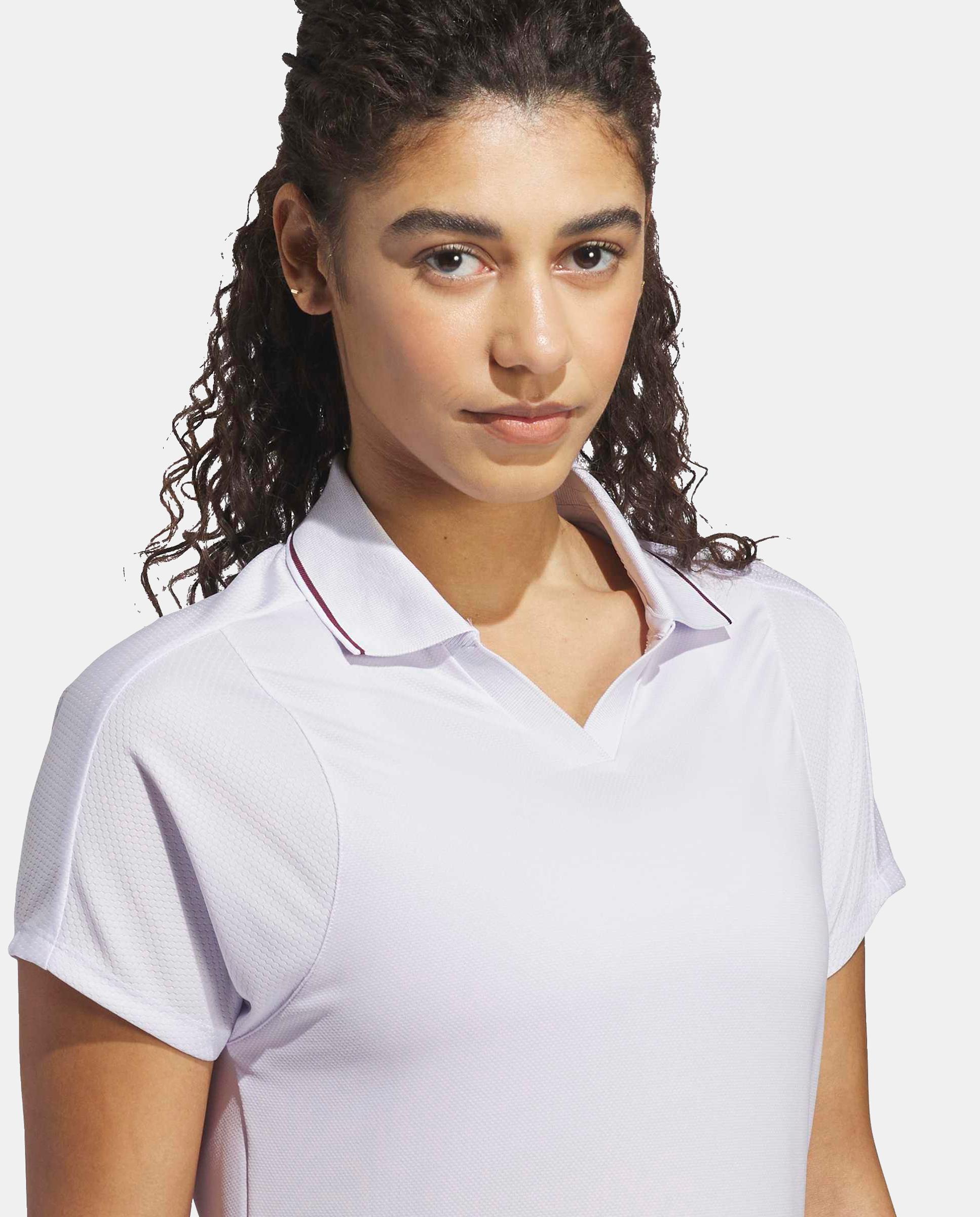 Polo de Golf de Mulher Climacool Adidas Roxo-3
