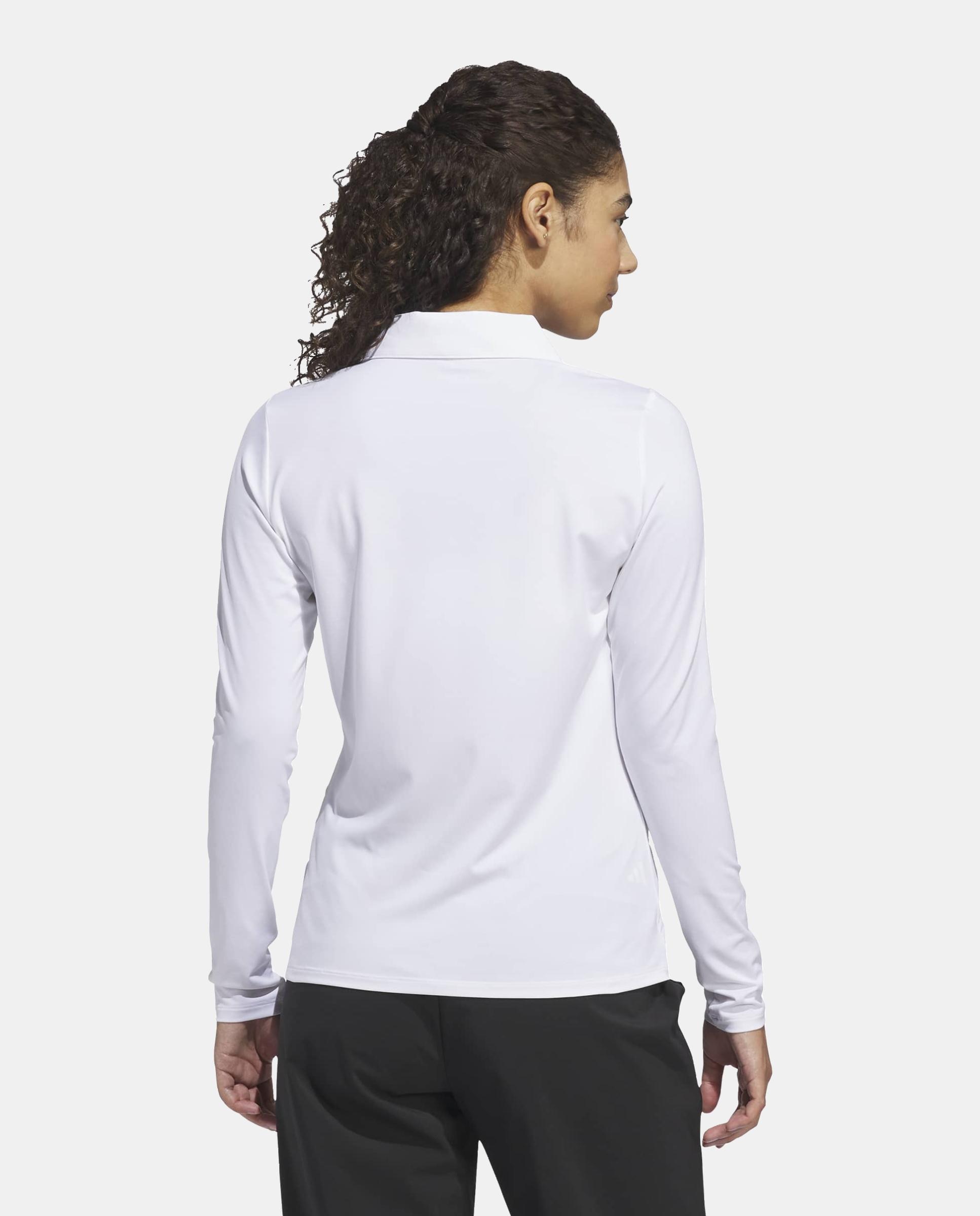 Polo de Manga Comprida de Golf de Mulher Adidas Branco-2