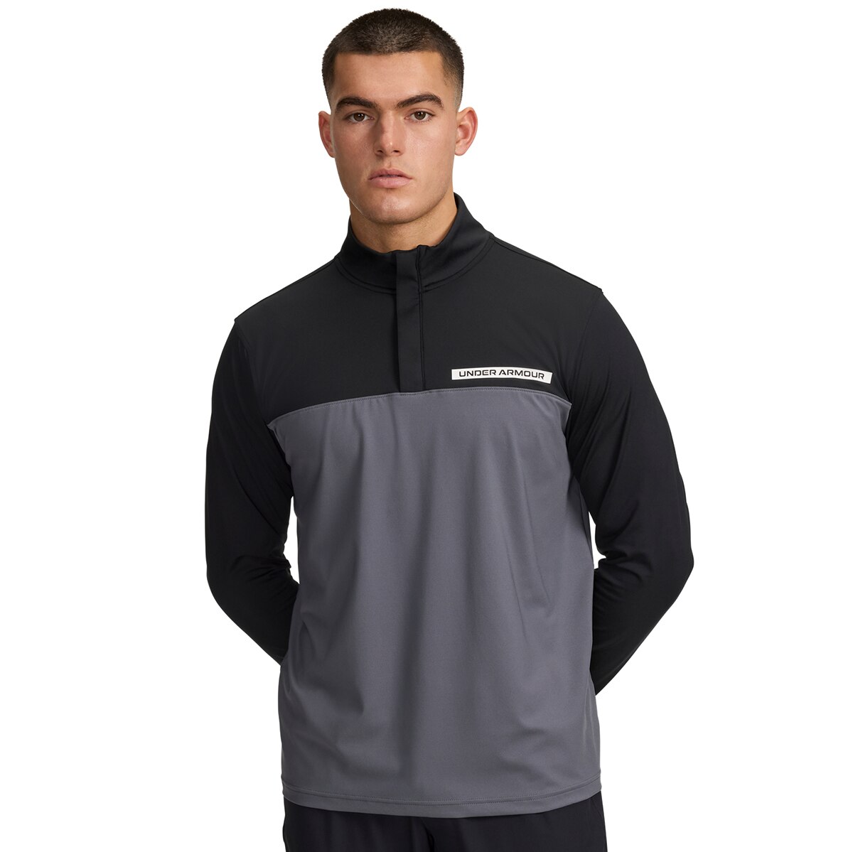 T-shirt de Homem UA T2G 1/4 Zip Preto-1