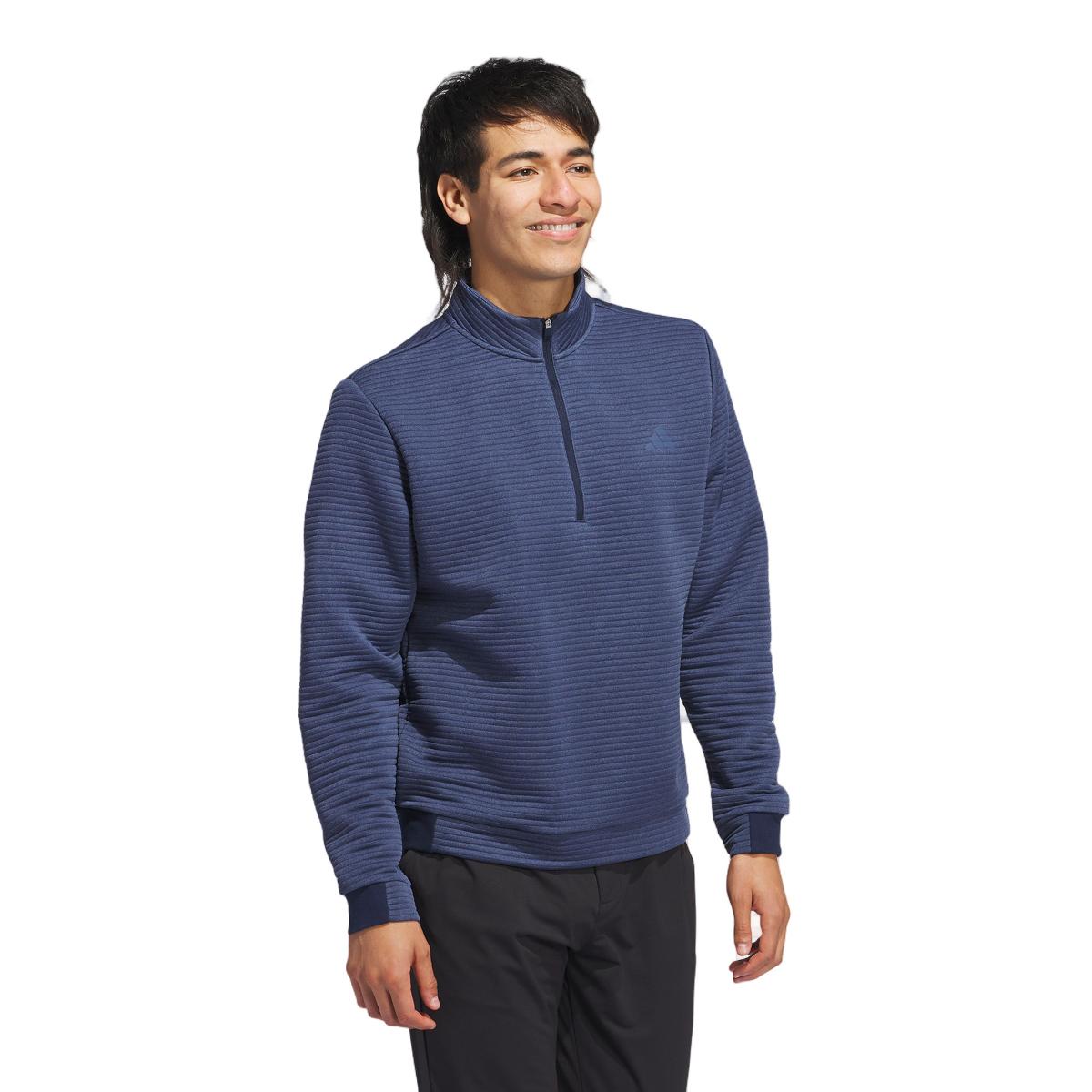 Sweatshirt Ultimate365 Dwr Textured Quarter Zip de Homem Azul-4