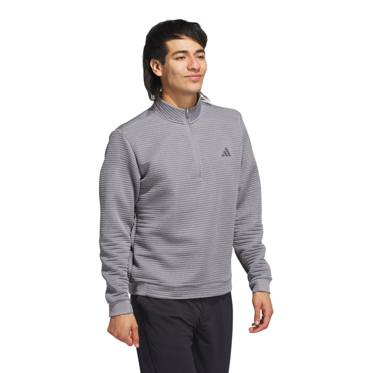 Sweatshirt Ultimate365 Dwr Textured Quarter Zip de Homem Cinzento-4