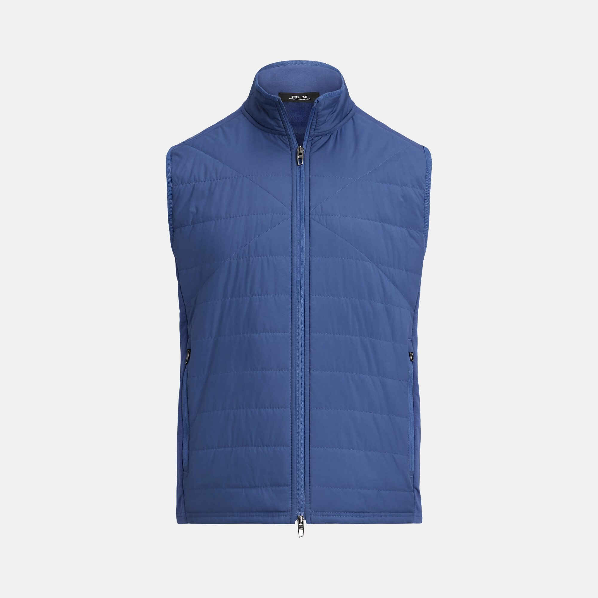 Colete de Homem em Bimaterial com Fecho de Correr Azul-marinho-4