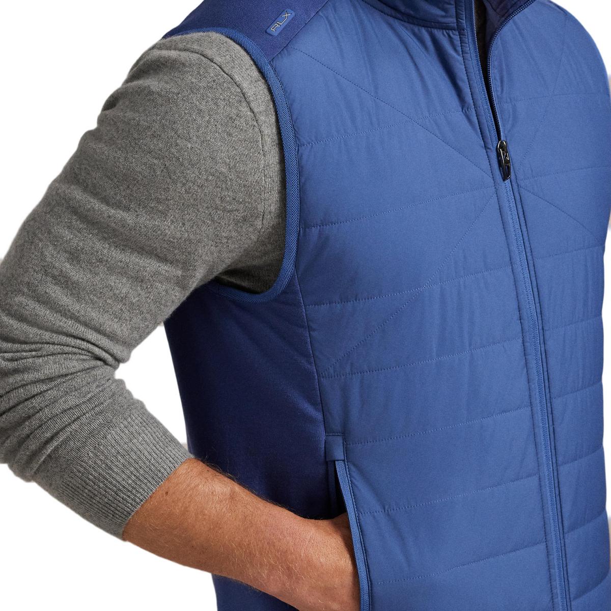 Colete de Homem em Bimaterial com Fecho de Correr Azul-marinho-5