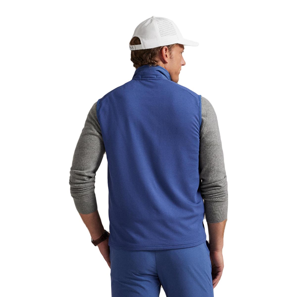 Colete de Homem em Bimaterial com Fecho de Correr Azul-marinho-7