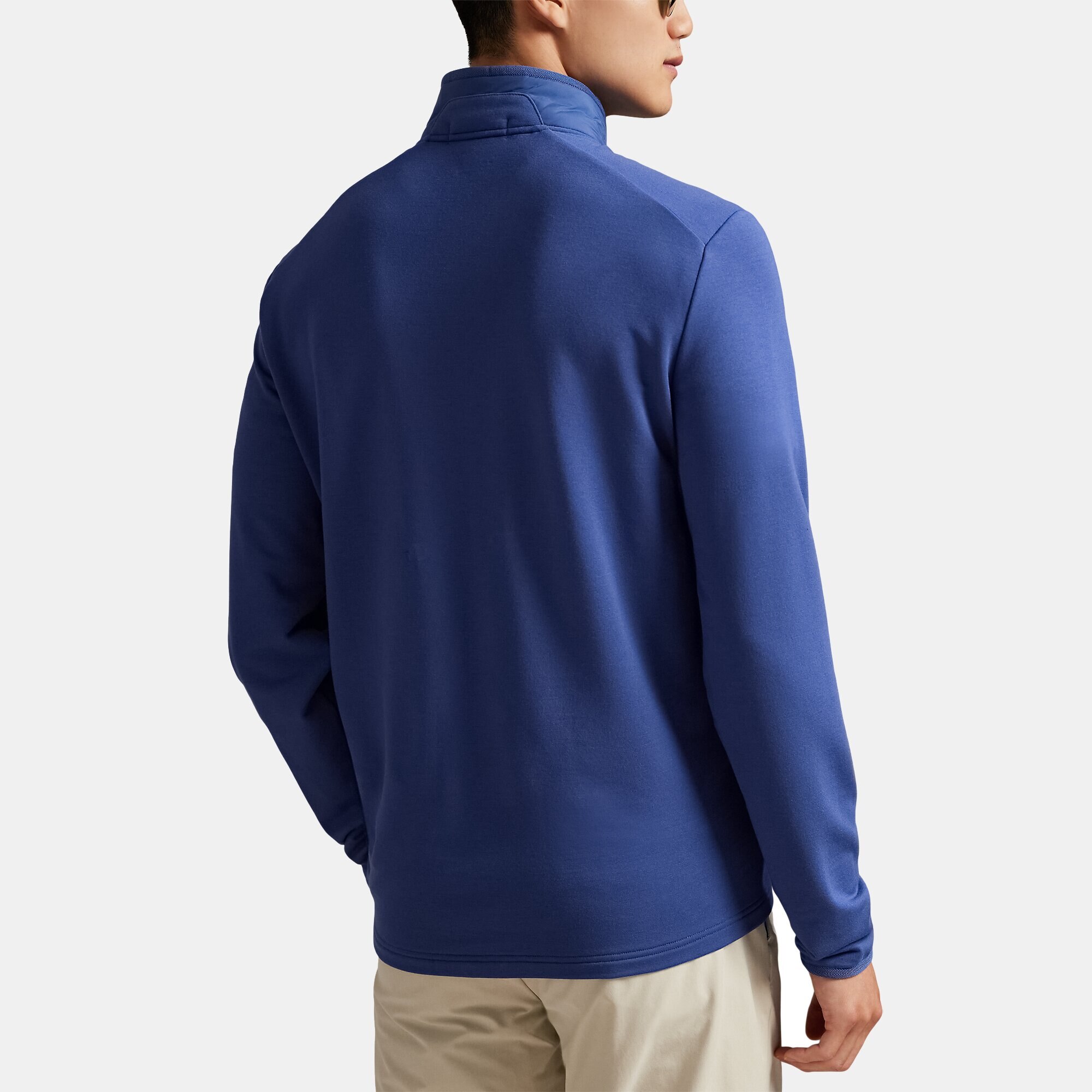 Casaco Bimaterial de Homem com Gola Semi Cisne Azul-marinho-3