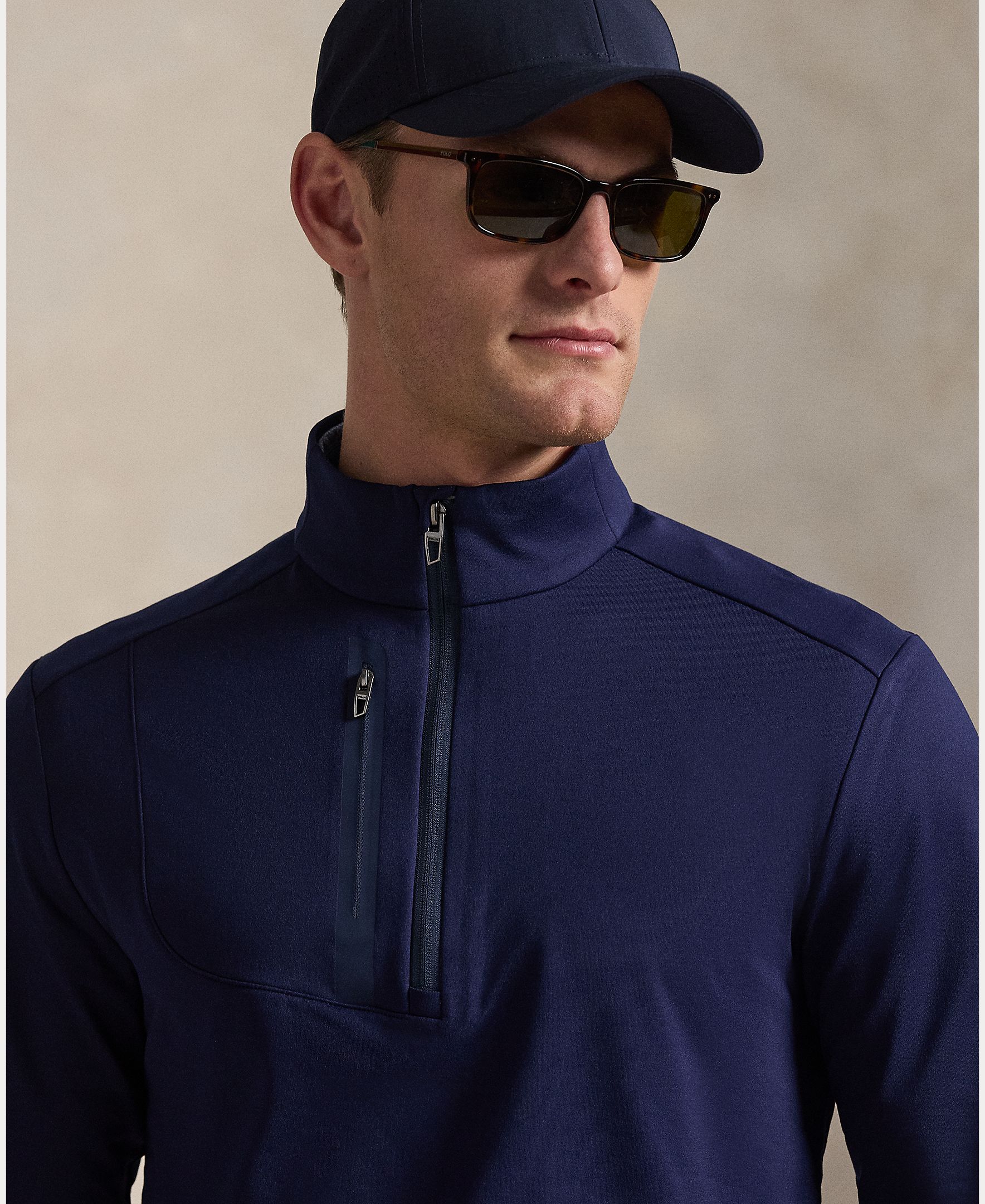 Camisola de Malha Elástica de Homem Classic Fit Azul-acinzentado-4