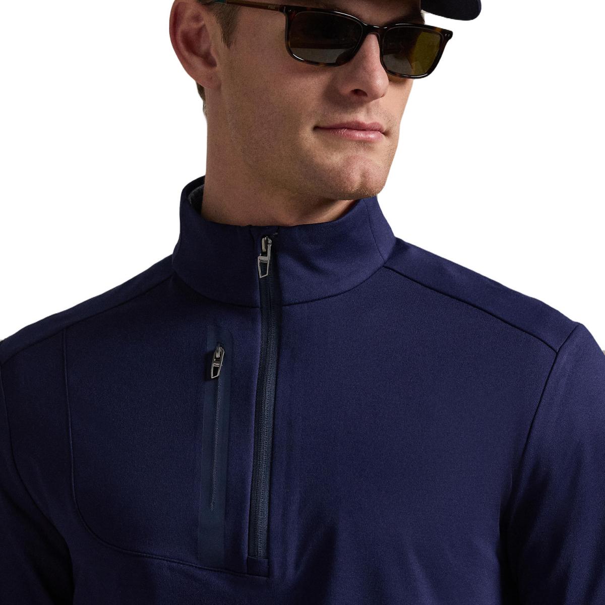 Camisola de Malha Elástica de Homem Classic Fit Azul-acinzentado-5