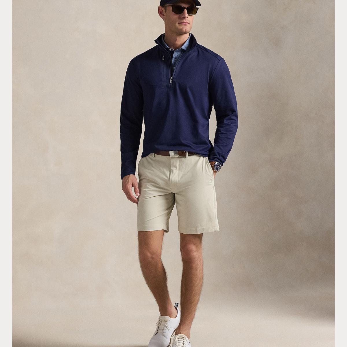 Camisola de Malha Elástica de Homem Classic Fit Azul-acinzentado-7