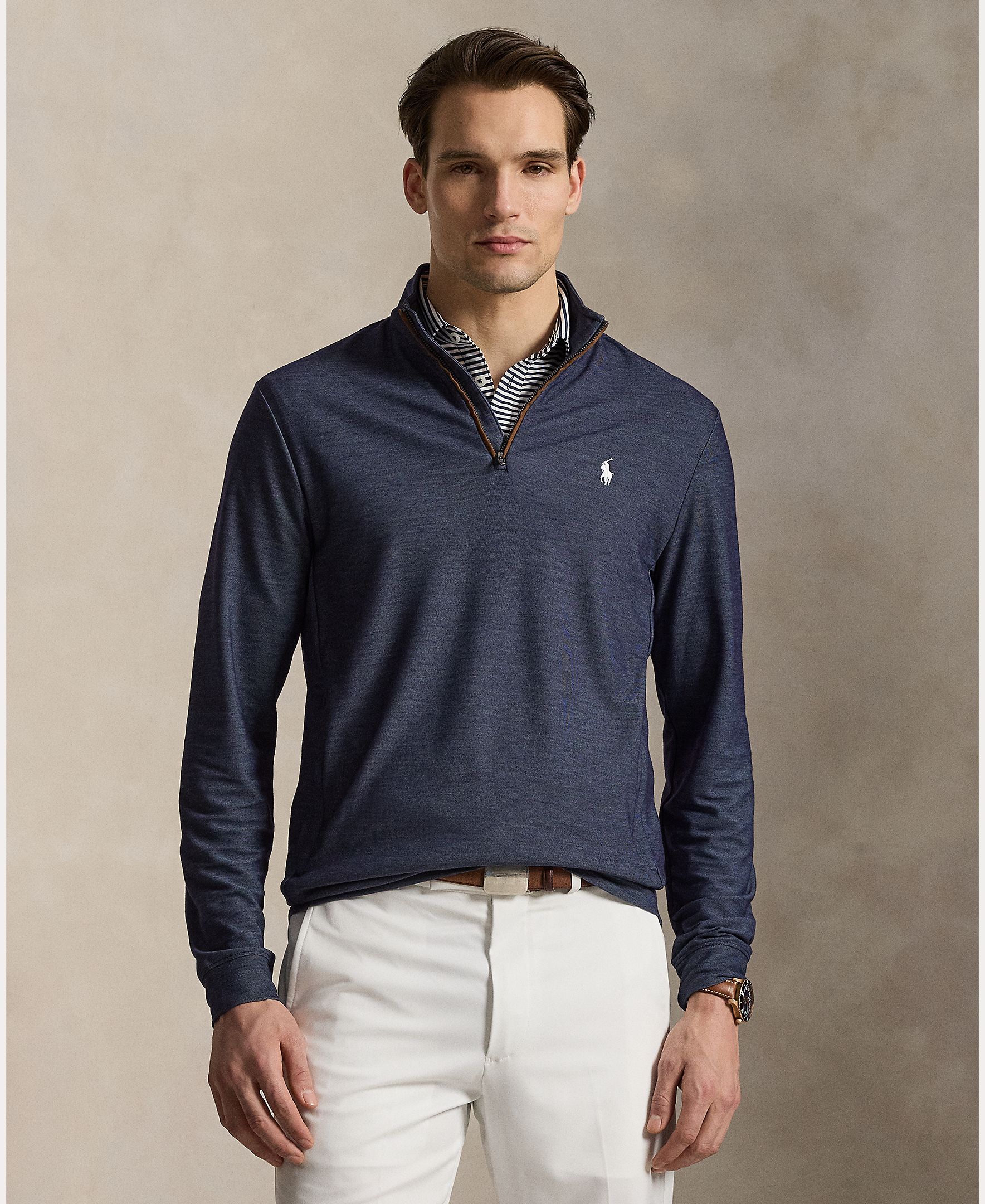 Imagem 0 de Camisola de Malha Elástica de Homem com Gola Alta