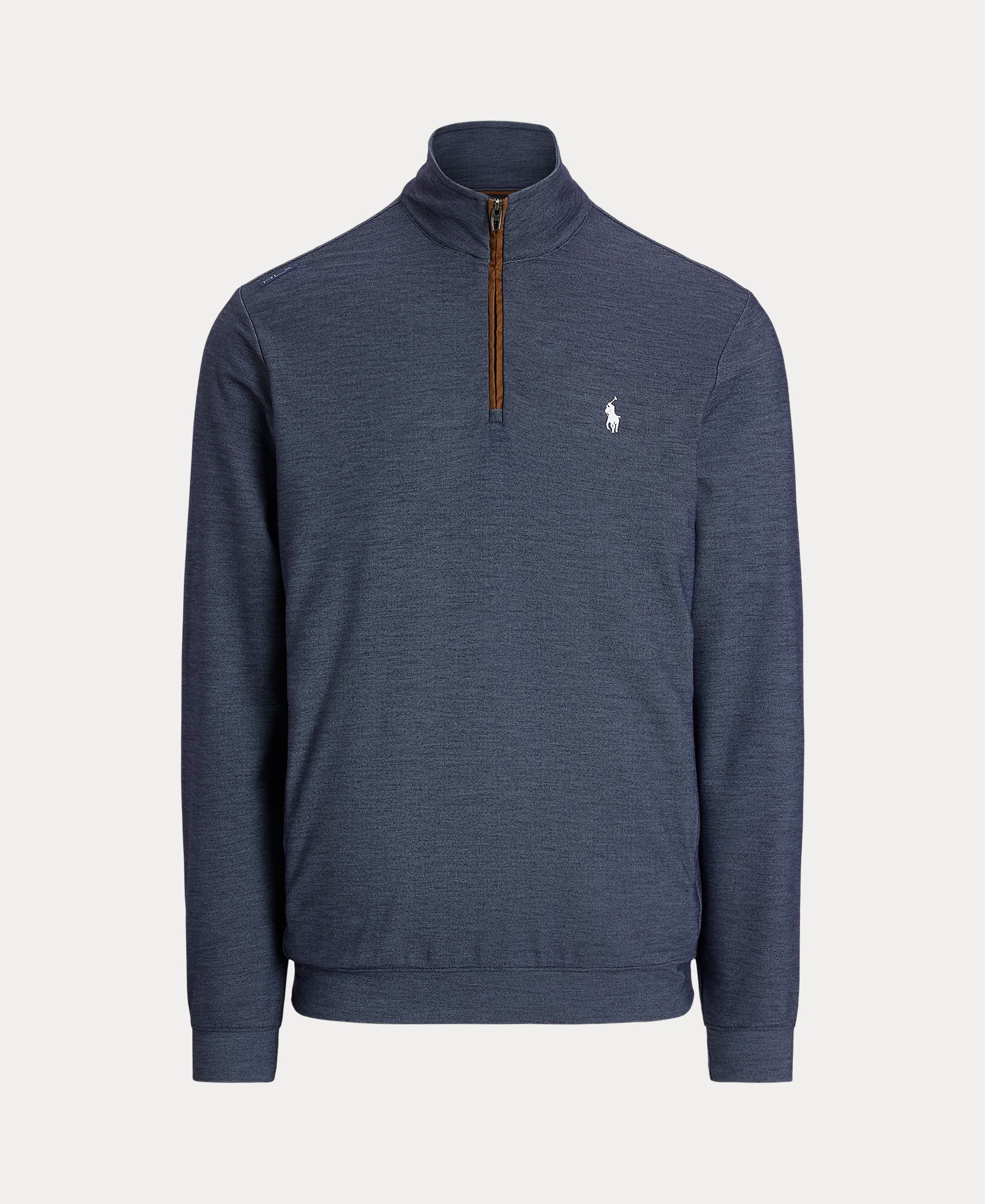 Camisola de Malha Elástica de Homem com Gola Alta Azul-marinho-5