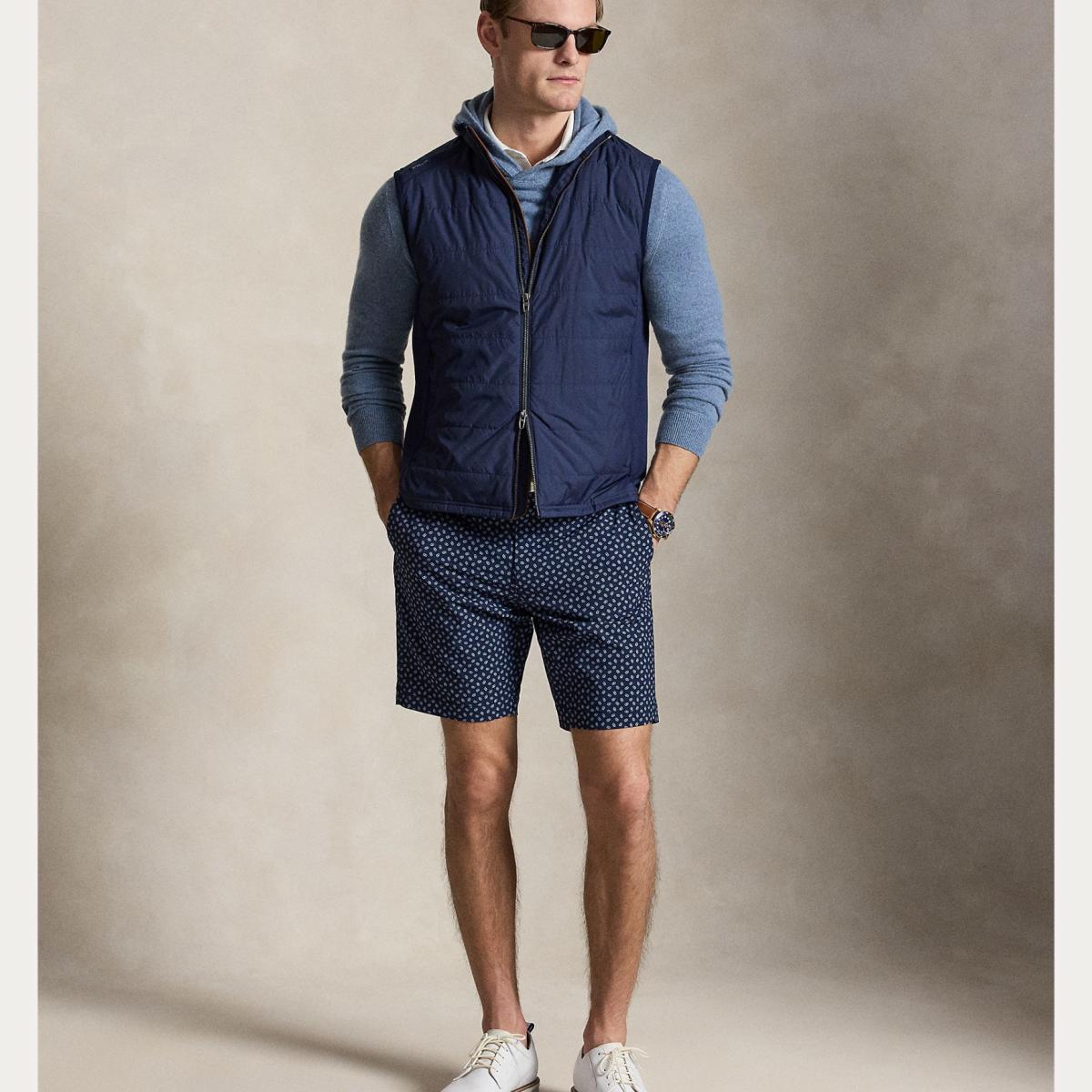 Colete Acolchoado de Homem com Fecho de Correr Completo Azul-marinho-6