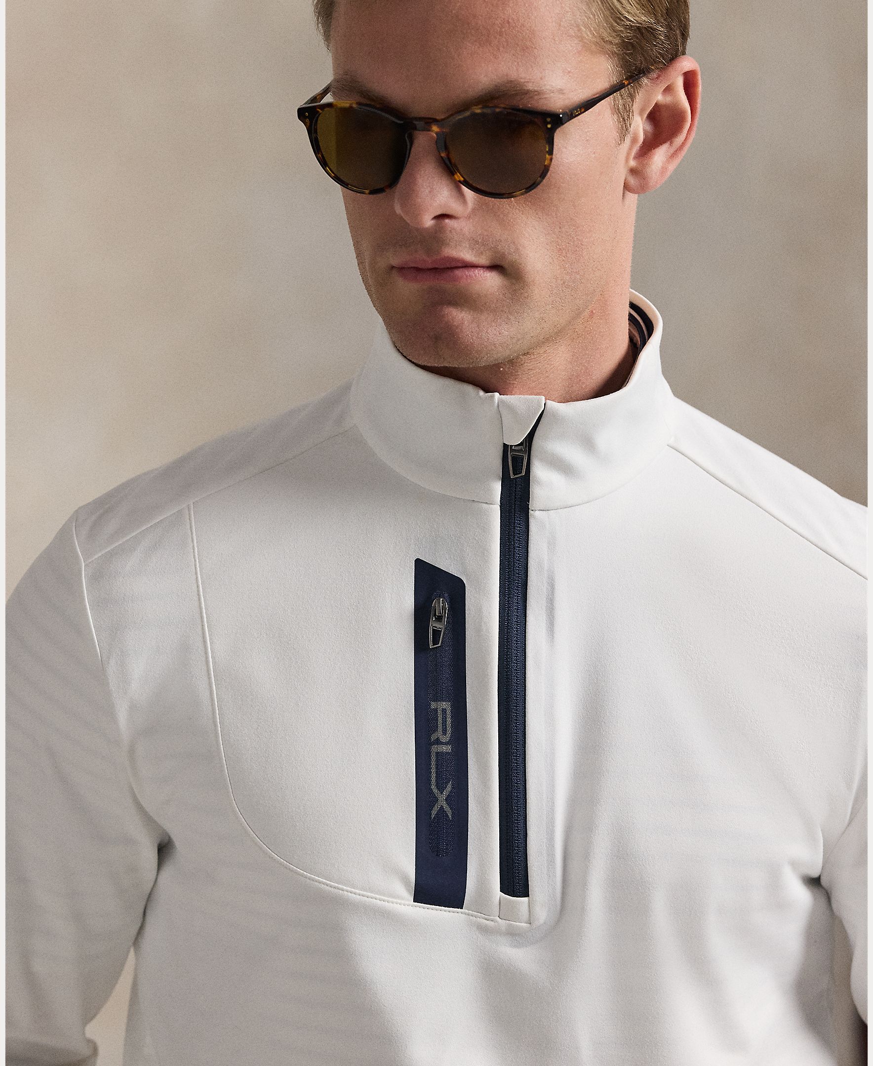 Camisola de Malha Elástica de Homem Branco-4