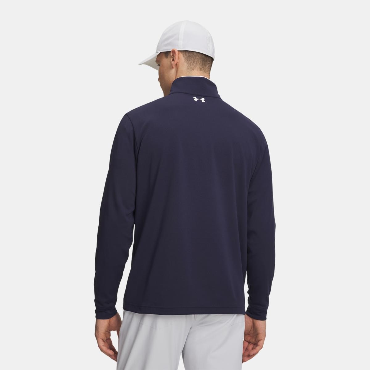 Sweatshirt de Golf de Homem Ua Matchplay 1/4 Zip Azul-noite-2