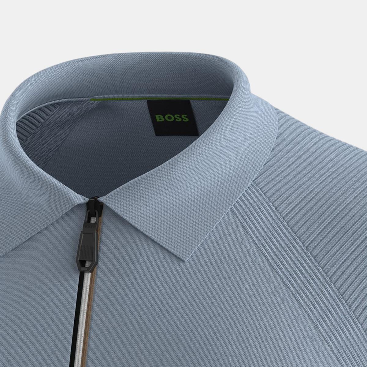 Camisola de Malha de Golf de Homem Perform Ps Azul-4