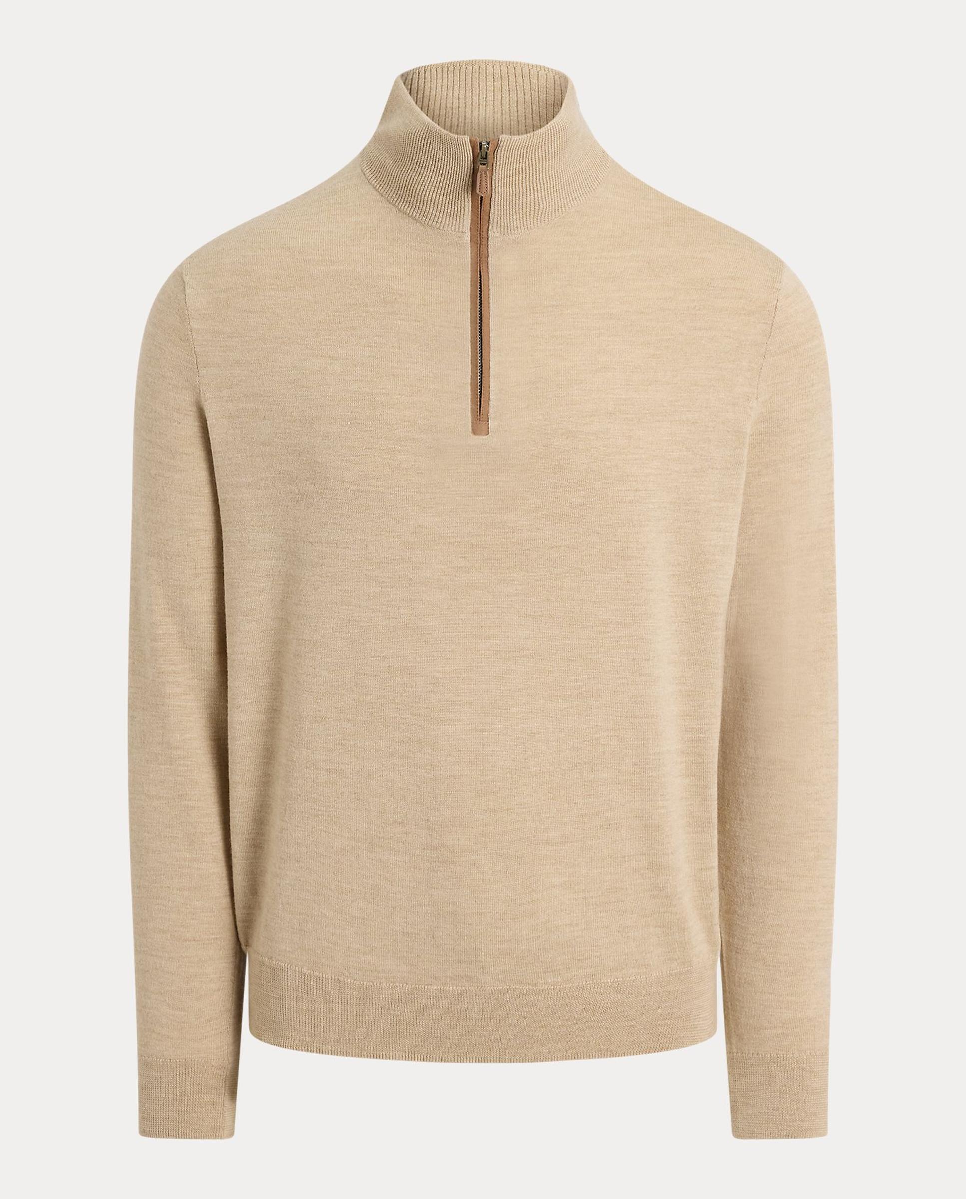 Imagem 0 de Camisola de Malha de Lã de Homem com Meio Fecho de Correr