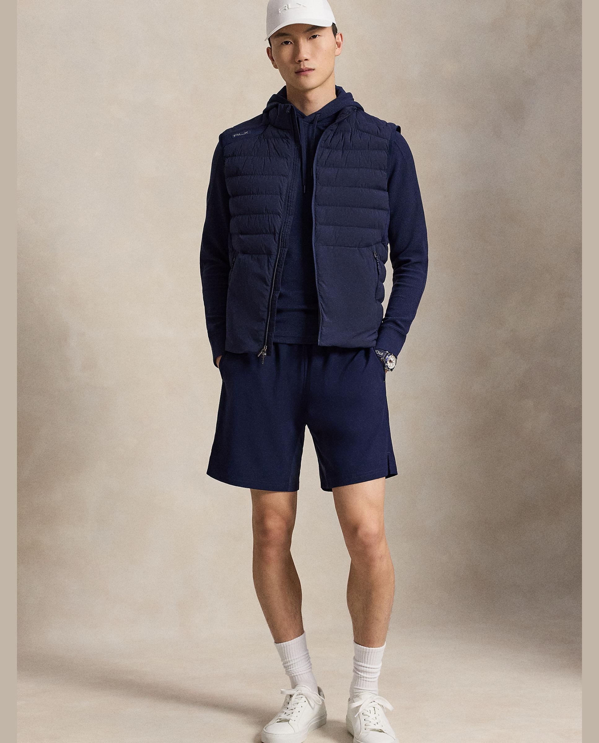 Sweatshirt de Malha Waffle de Homem com Capuz Azul-marinho-4