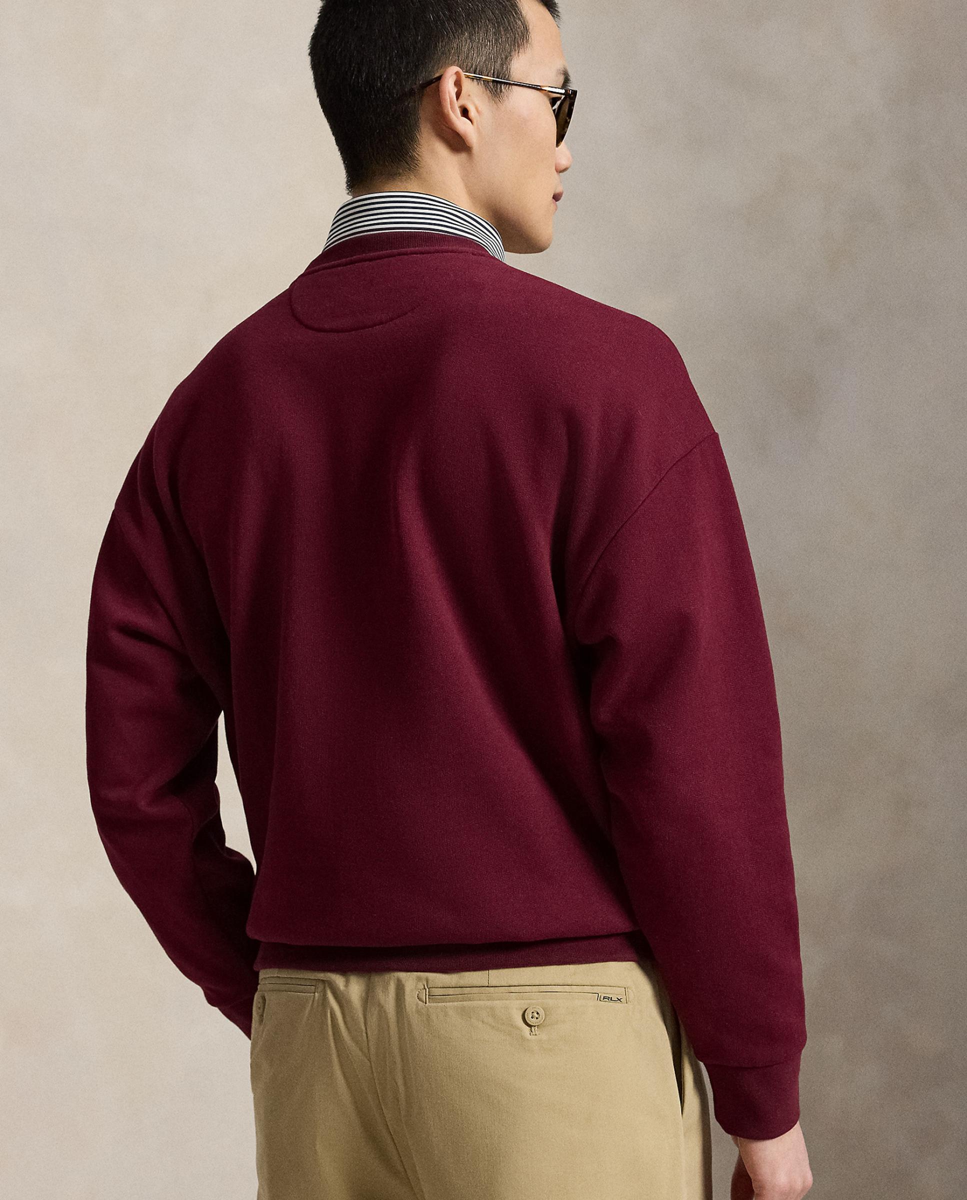 Sweatshirt de Homem de Corte Folgado com Polo Bear Grená-2