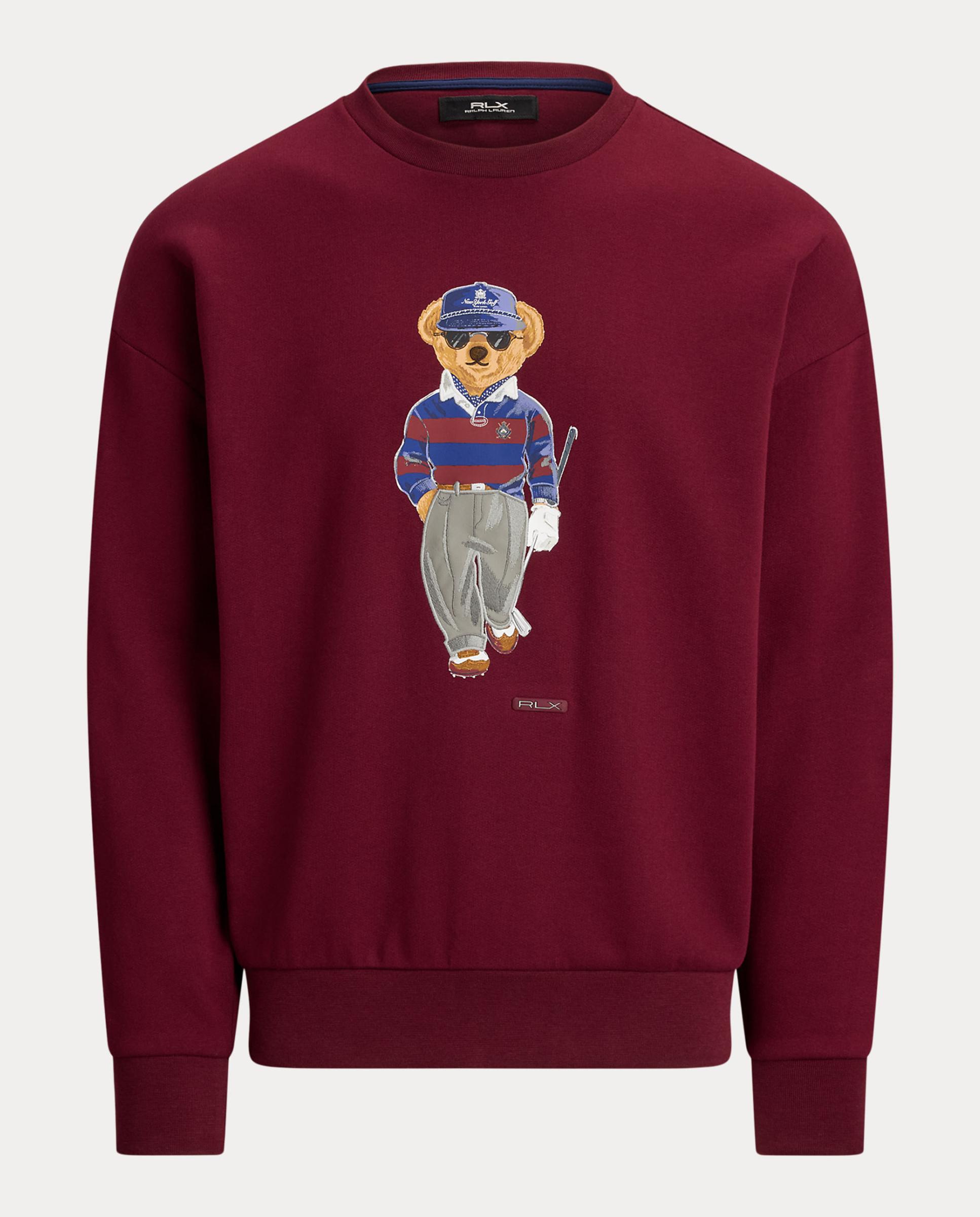 Sweatshirt de Homem de Corte Folgado com Polo Bear Grená-5