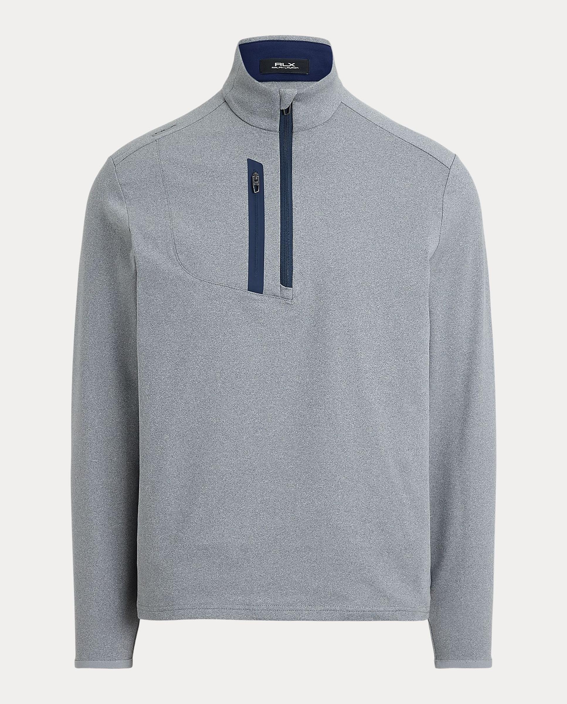Camisola de Malha de Homem com Meio Fecho de Correr Cinzento-6