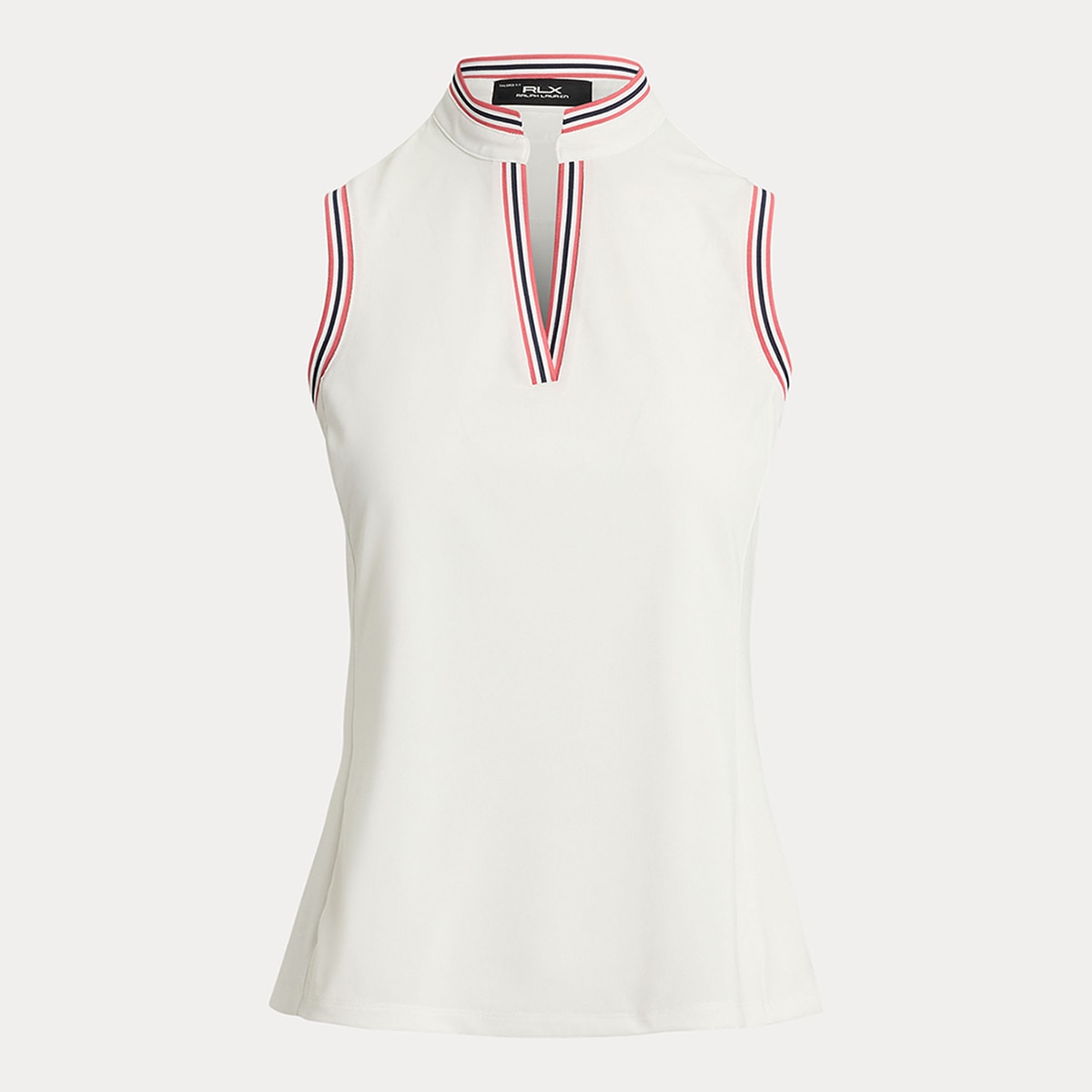 Polo de Mulher Tailored Fit sem Mangas Branco-1