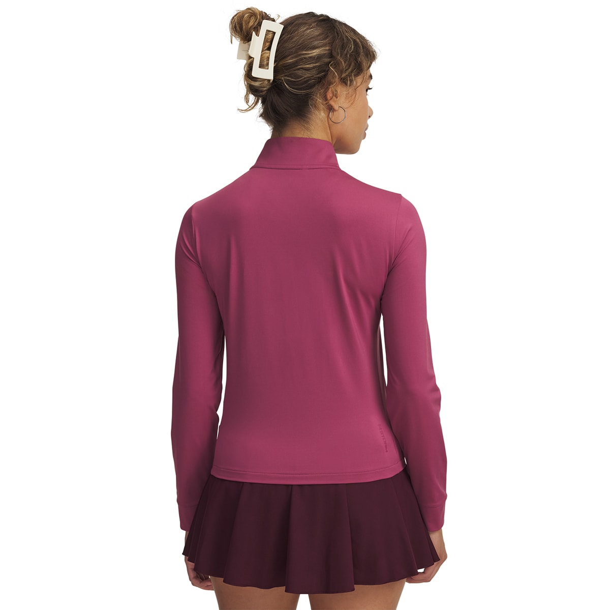 T-shirt de Mulher UA Drive 1/4 Zip Vermelho-2