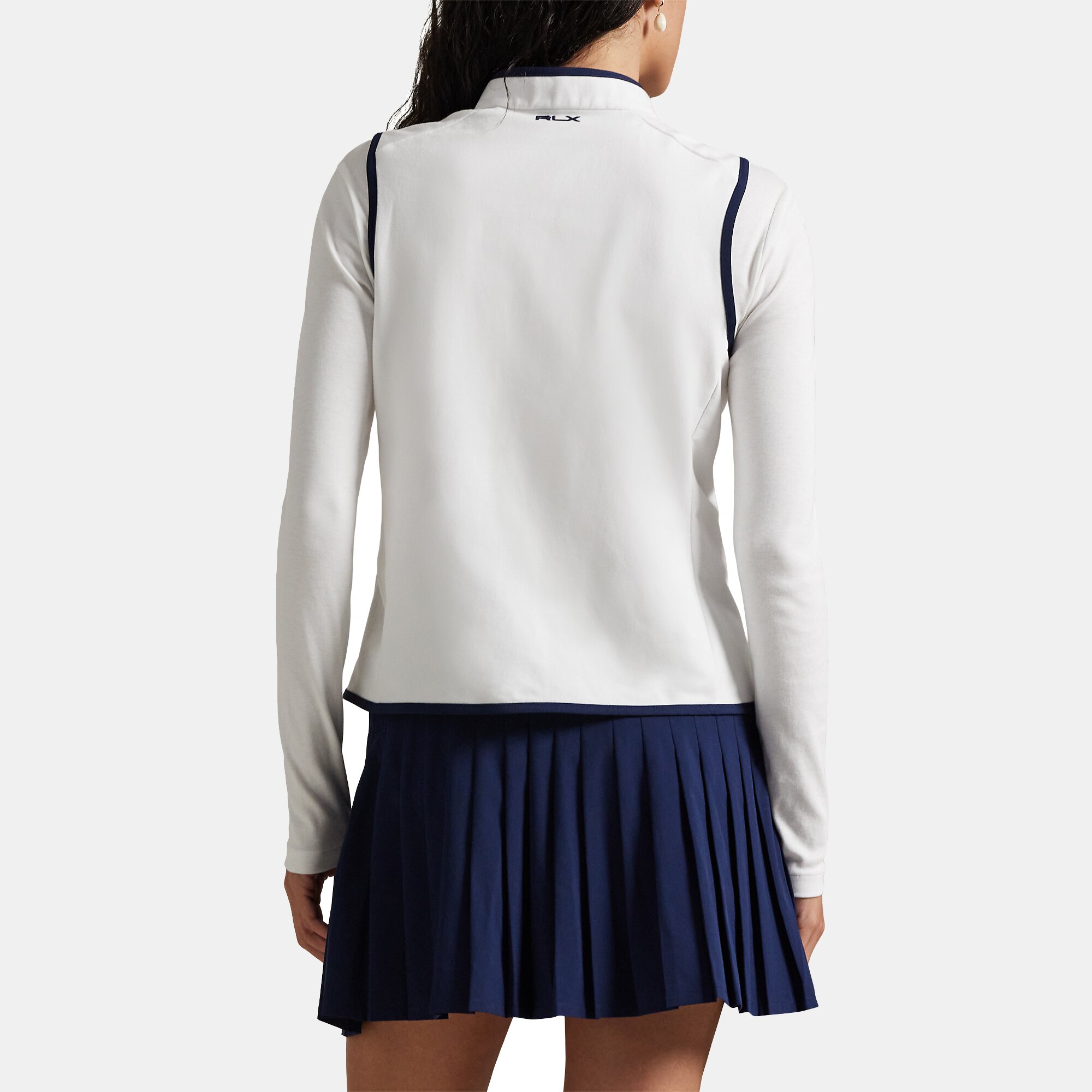 Colete Desportivo de Mulher com Fecho de Correr Branco-3