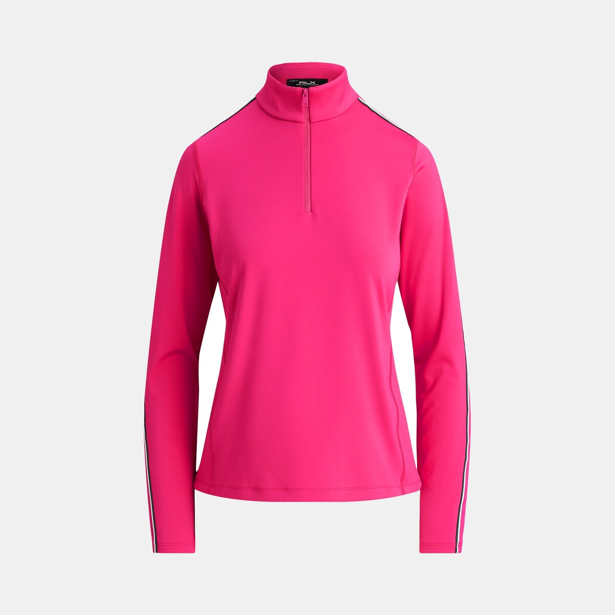 Camisola de Malha Elástica de Mulher com Fecho de Correr Vermelho-4