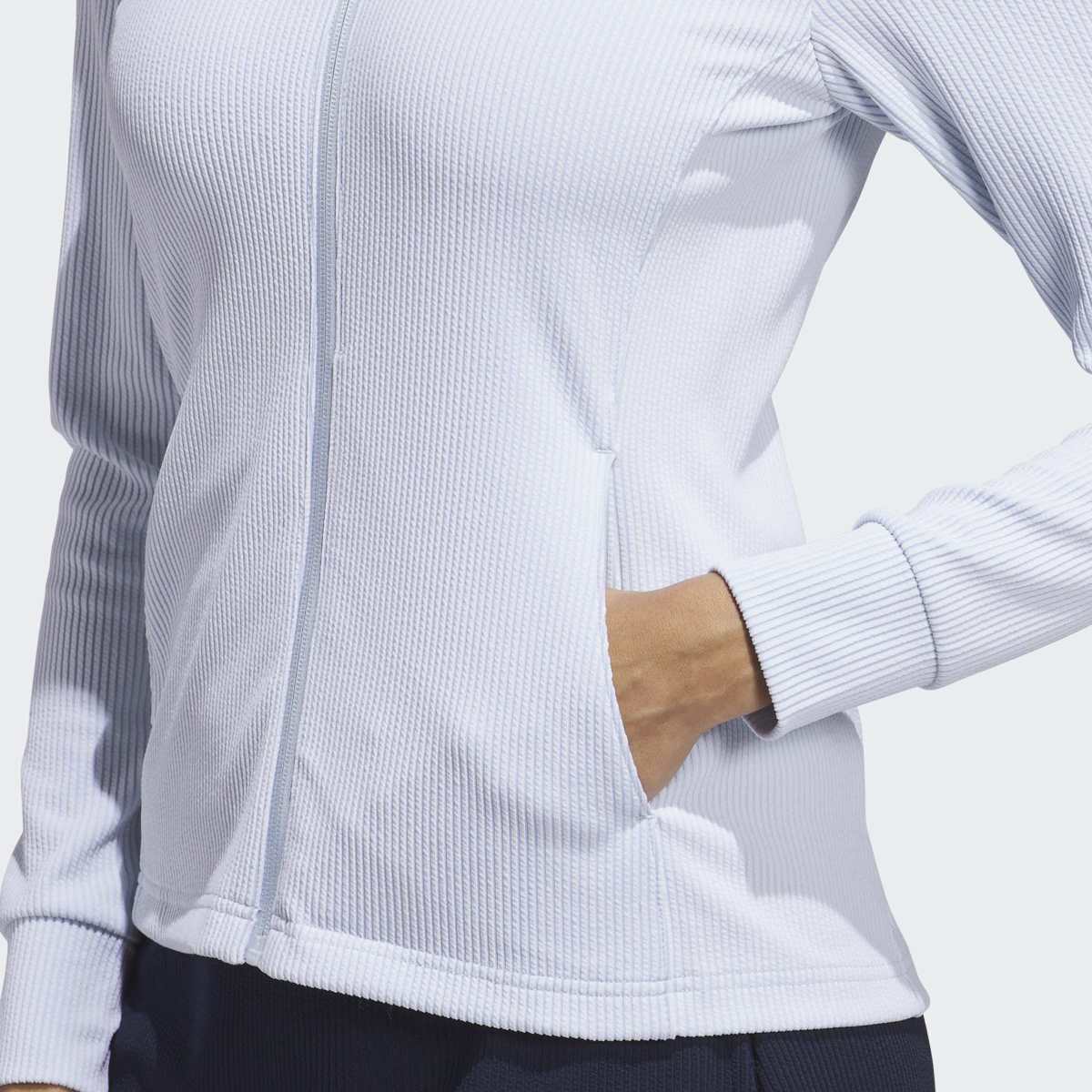 Casaco de Mulher com Fecho de Correr Performance Texture Azul-4