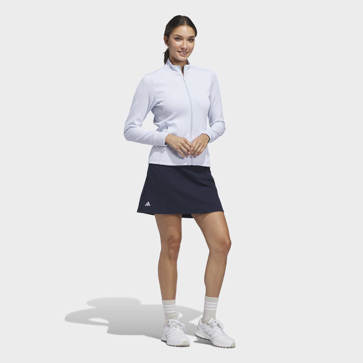 Casaco de Mulher com Fecho de Correr Performance Texture Azul-5