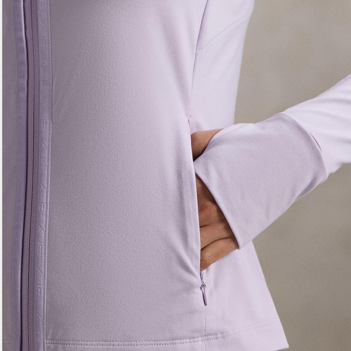 Camisola de Malha Técnica de Mulher com Fecho de Correr Completo Lilás-4