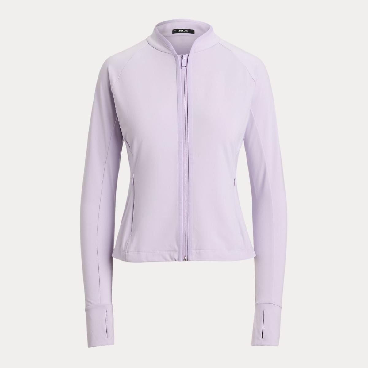 Camisola de Malha Técnica de Mulher com Fecho de Correr Completo Lilás-5