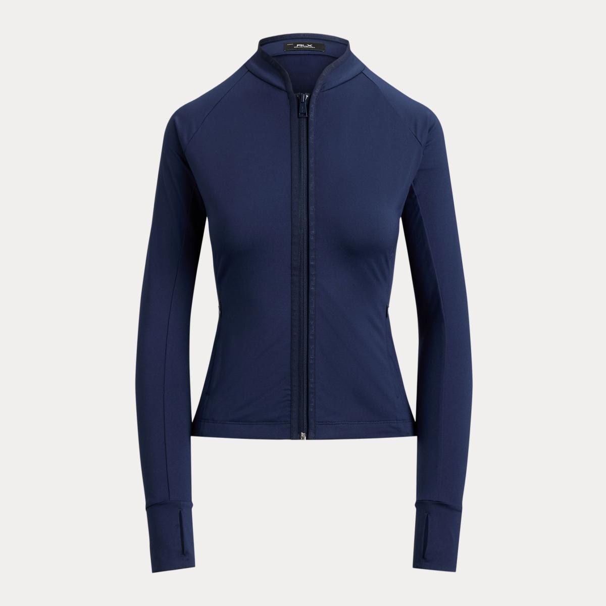 Camisola de Malha Técnica de Mulher com Fecho de Correr Completo Azul-marinho-5