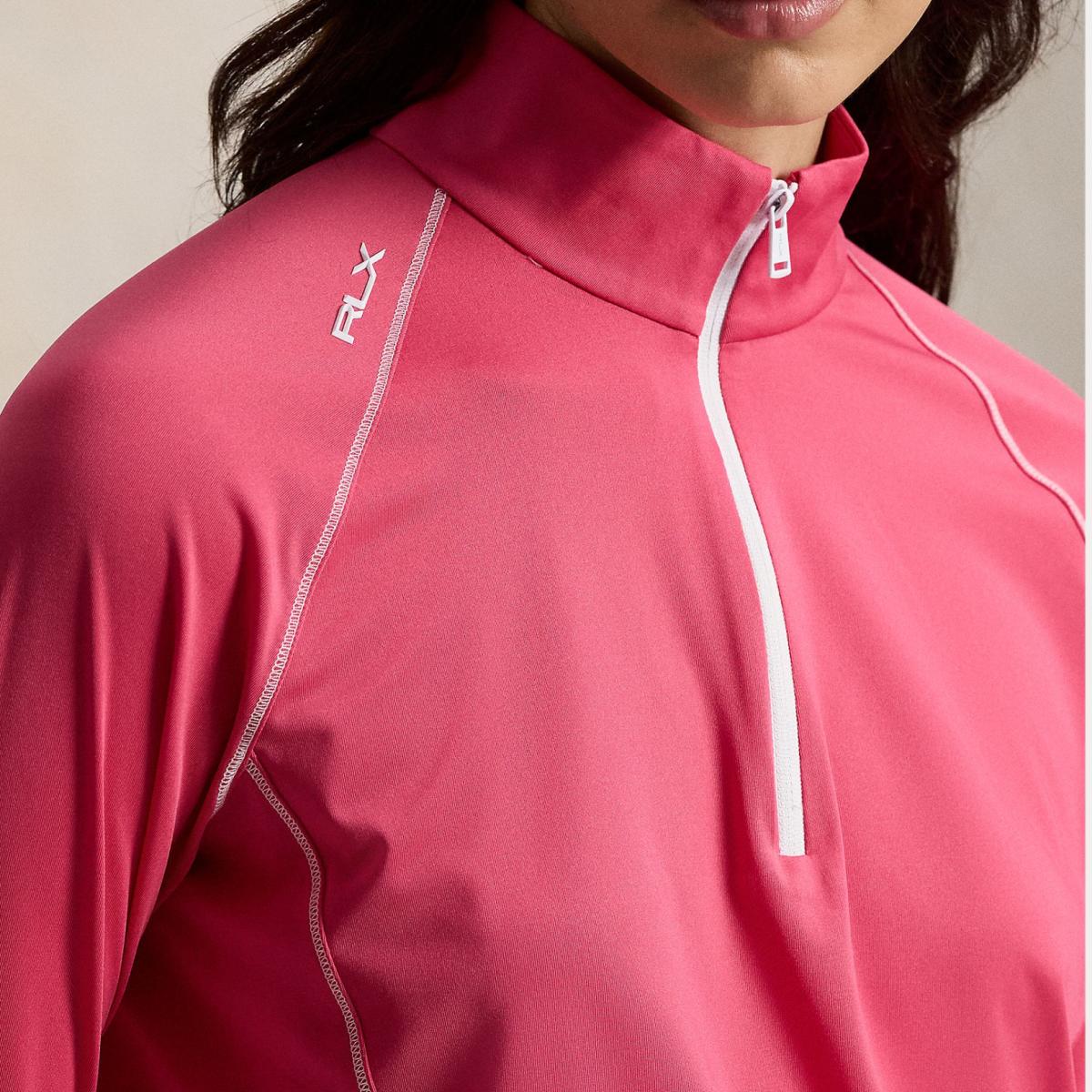 Camisola de Malha Elástica de Mulher com Fecho de Correr Azul-marinho-4