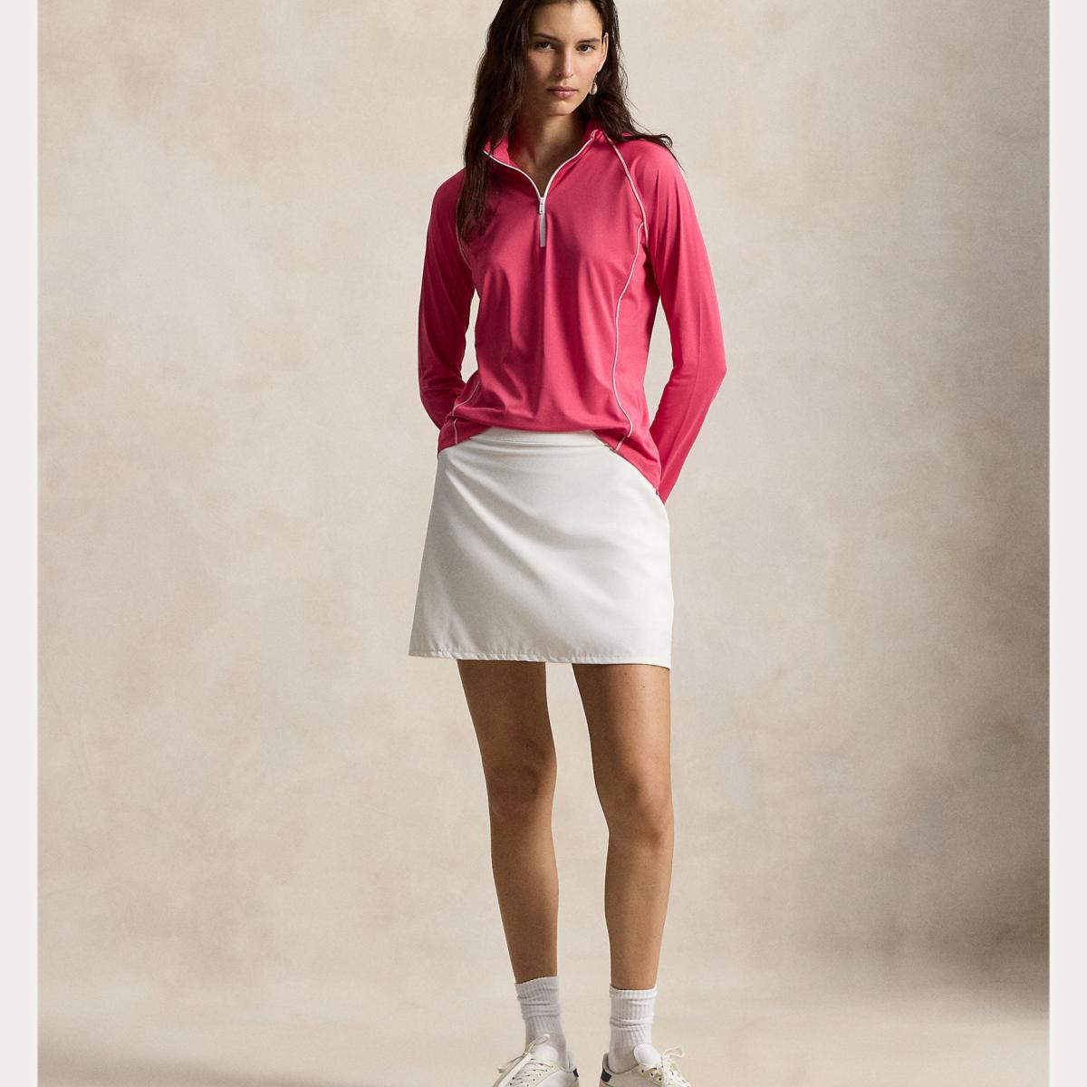 Camisola de Malha Elástica de Mulher com Fecho de Correr Azul-marinho-6