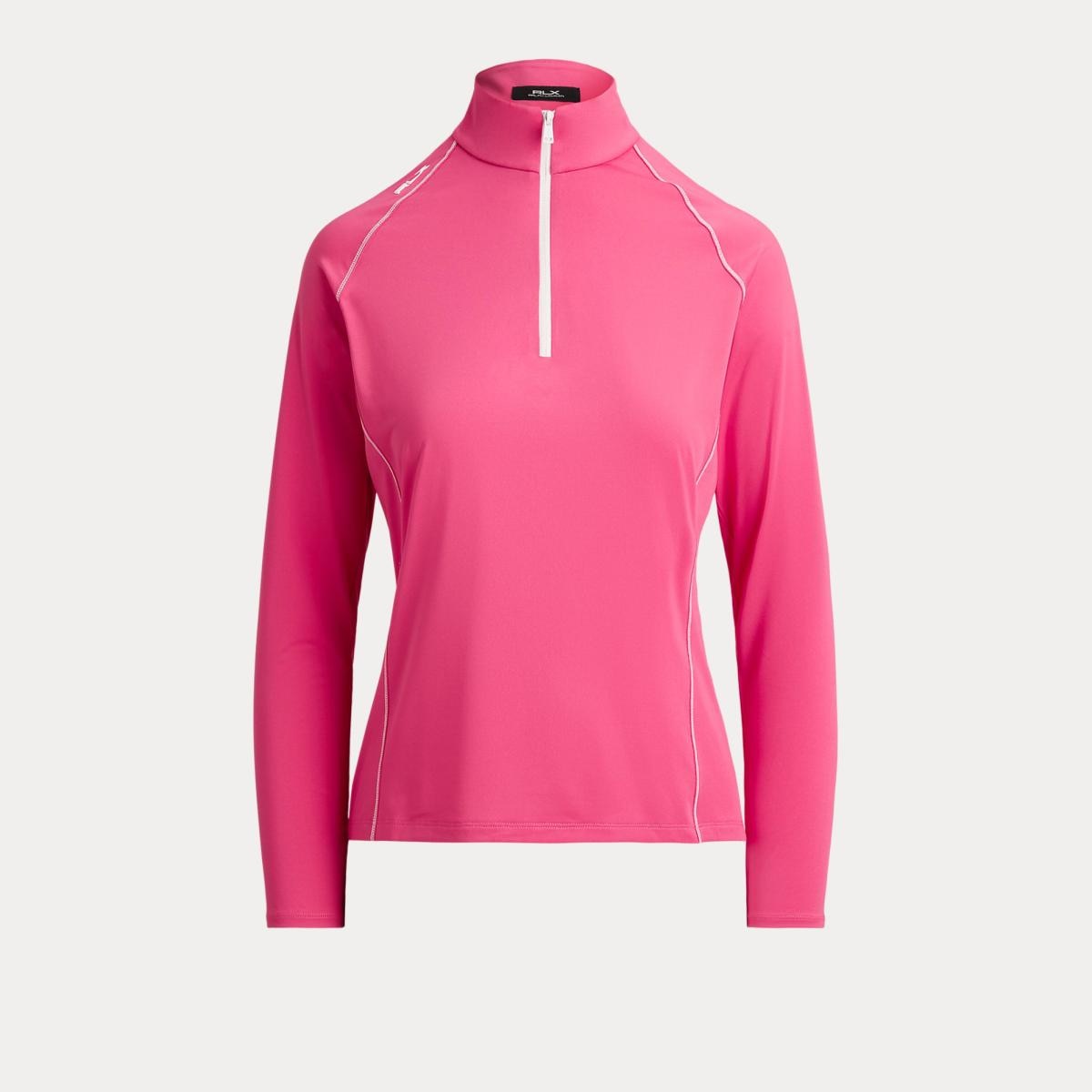 Camisola de Malha Elástica de Mulher com Fecho de Correr Azul-marinho-5