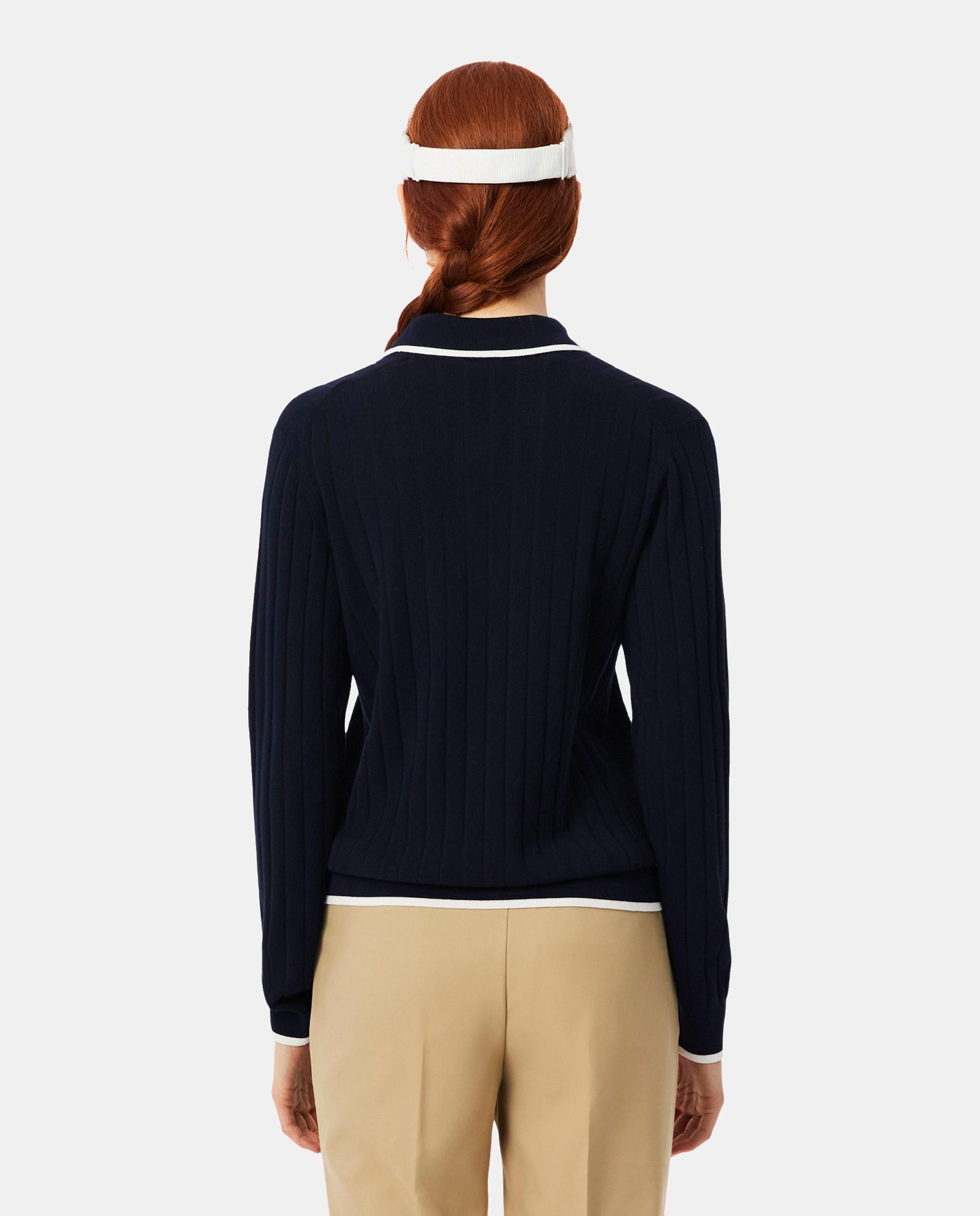 Jersey de golf elástico de mujer con cuello polo Lacoste - Azul marino Azul marino-2