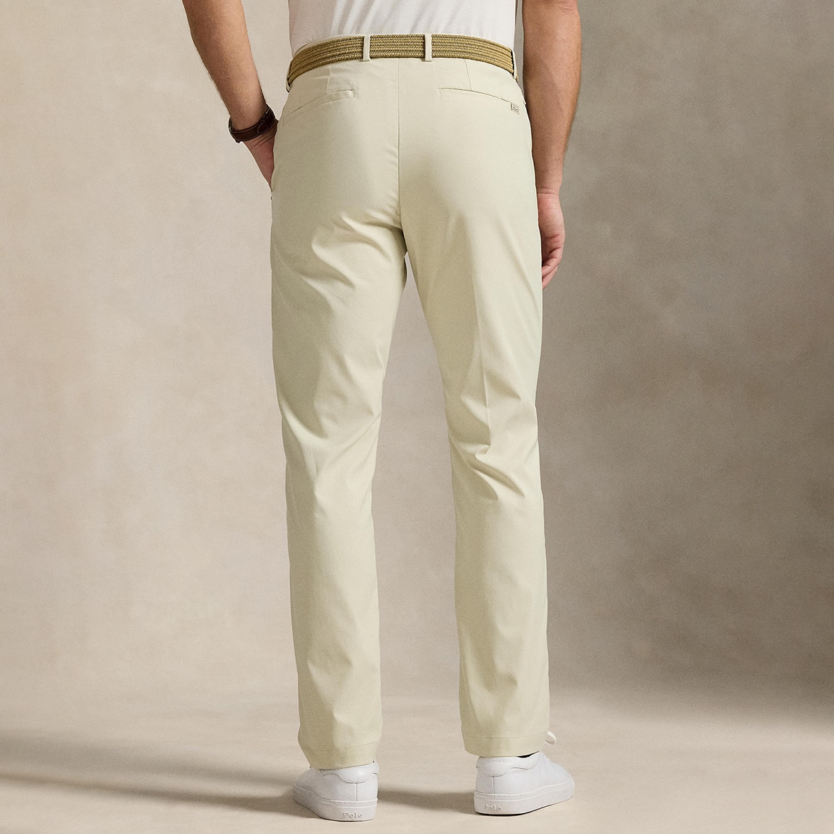 Calças Ligeiras de Homem Straight Fit Creme-2