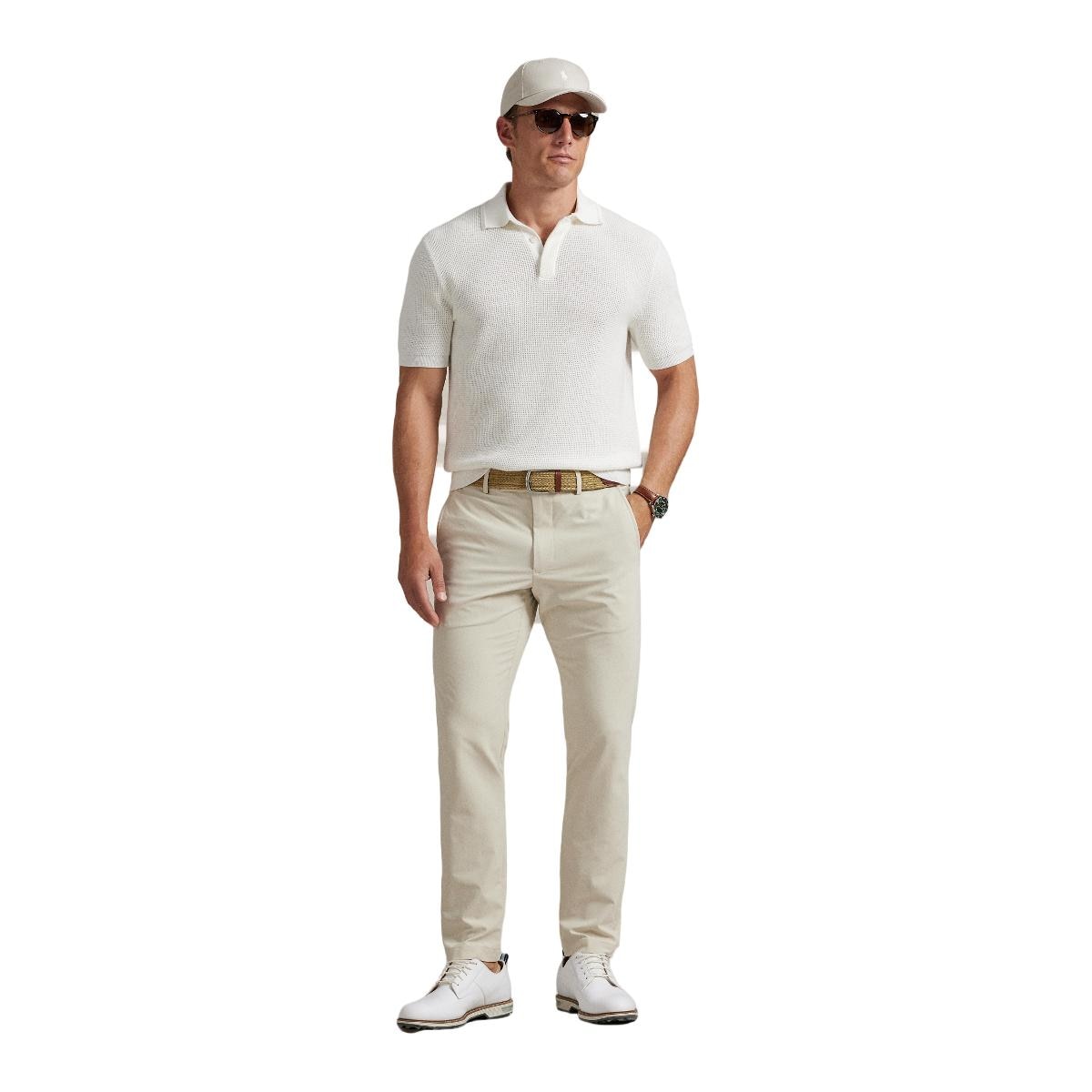 Calças Slim Fit de Tecido Técnico de Homem Natural-1