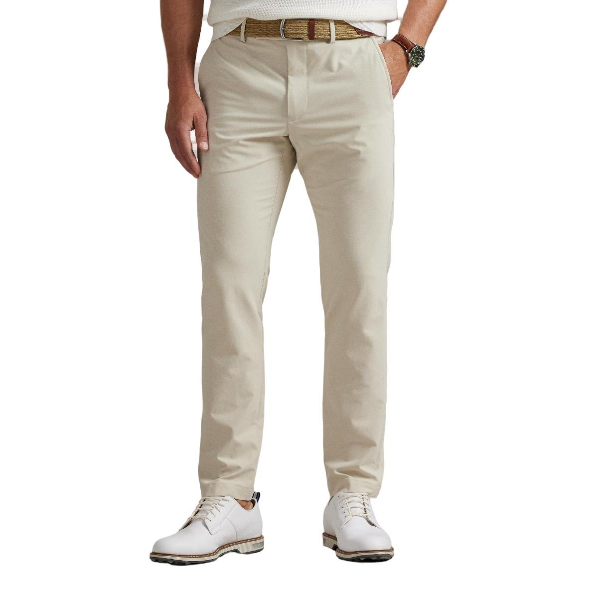 Calças Slim Fit de Tecido Técnico de Homem Natural-3