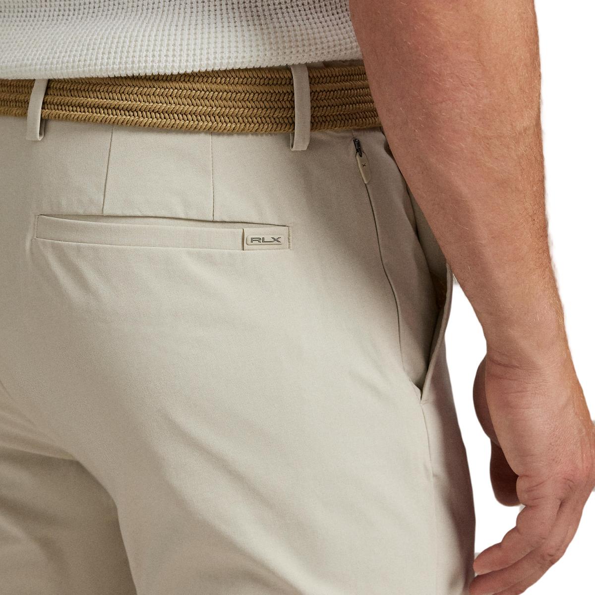 Calças Slim Fit de Tecido Técnico de Homem Natural-5