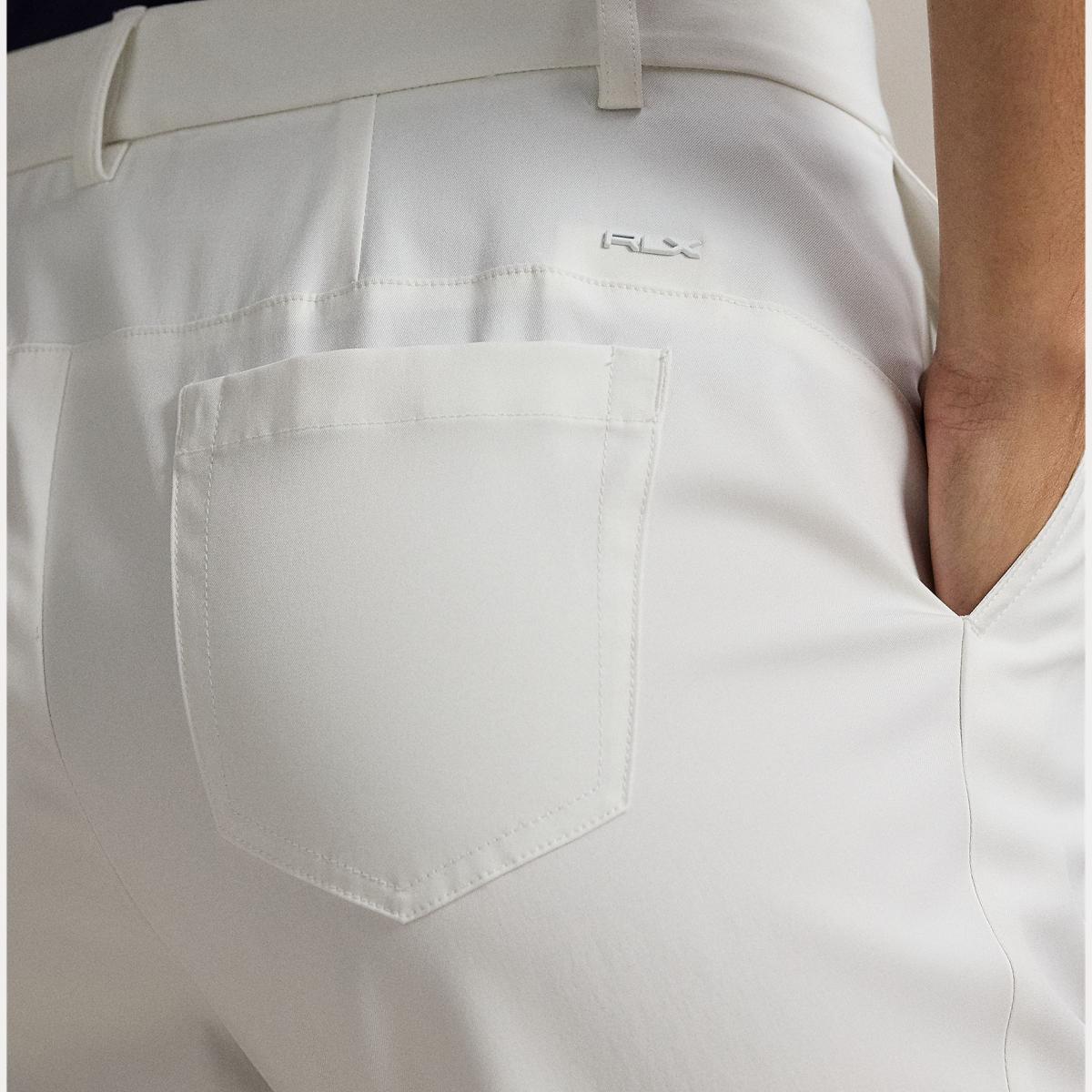 Calças de Sarja Elástica de Mulher com 5 Bolsos Branco-4